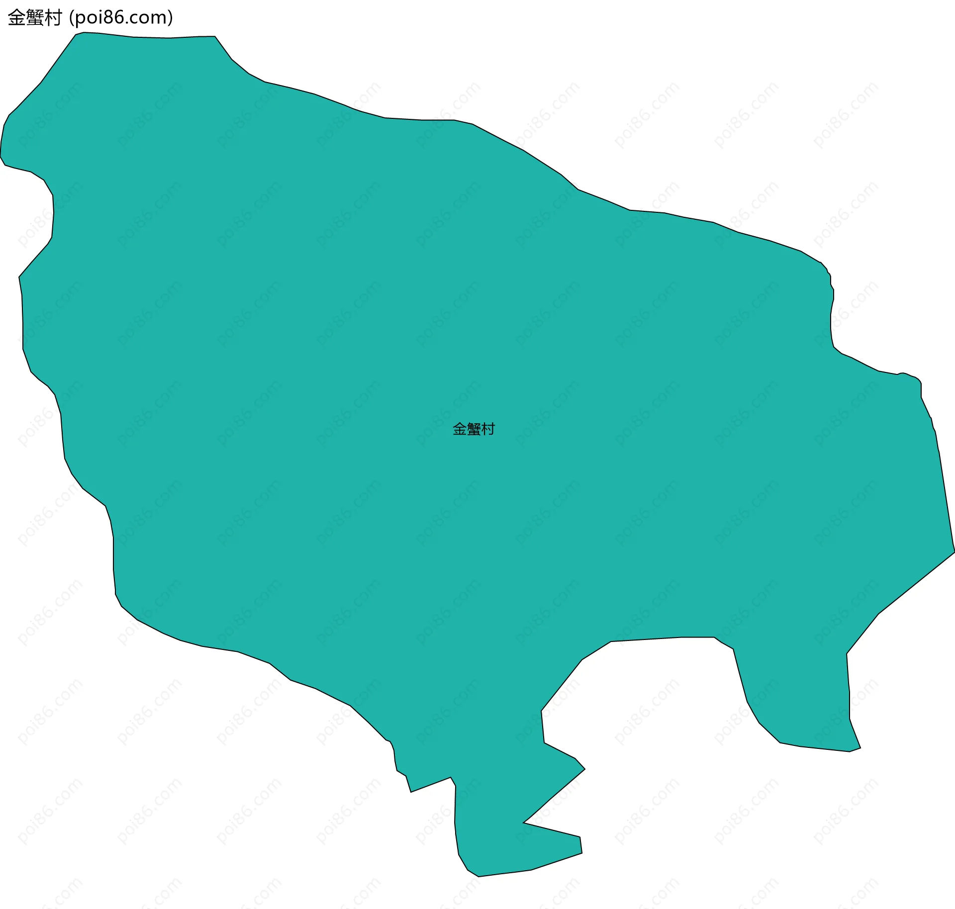 金蟹村边界地图