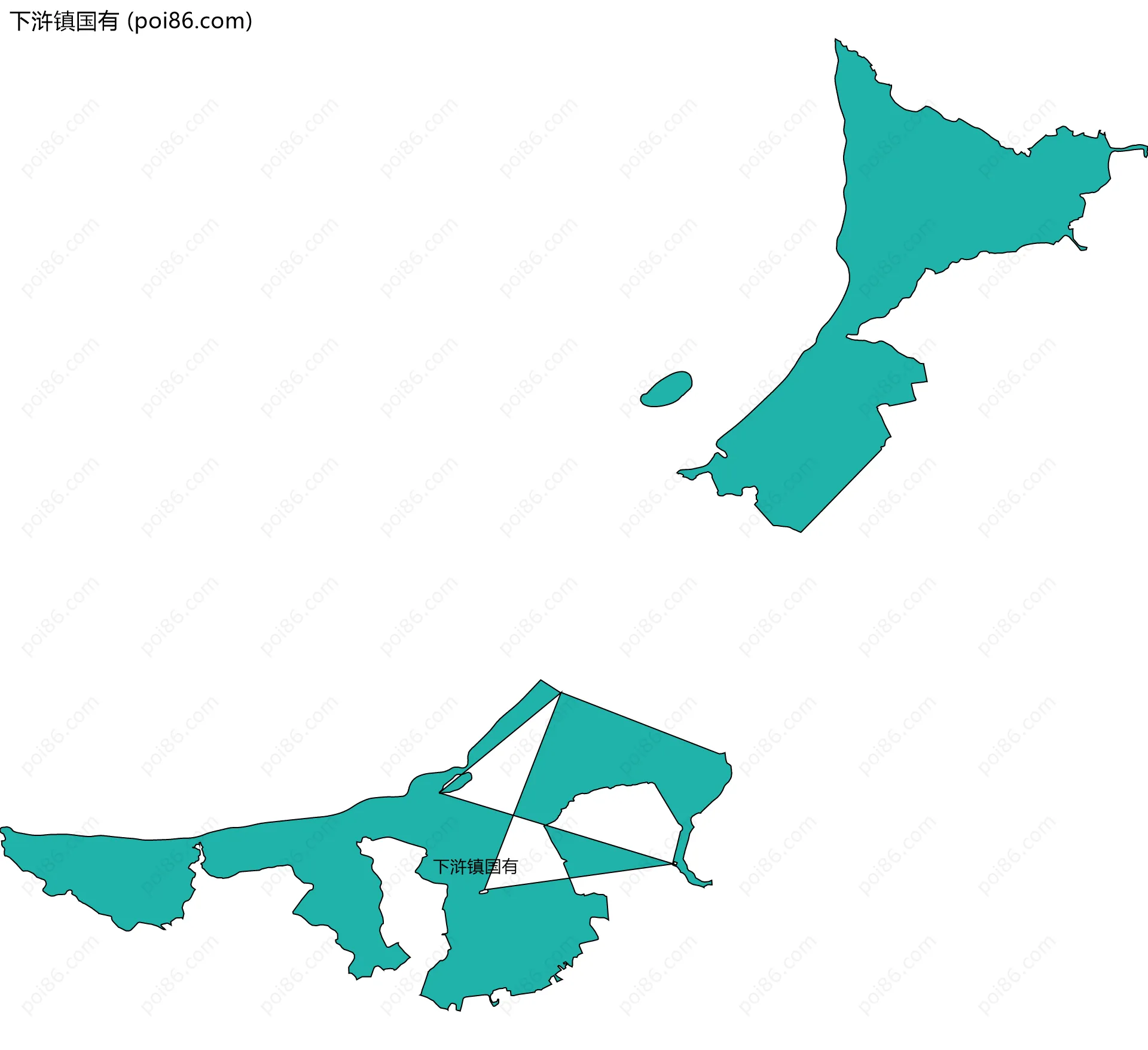 下浒镇国有边界地图