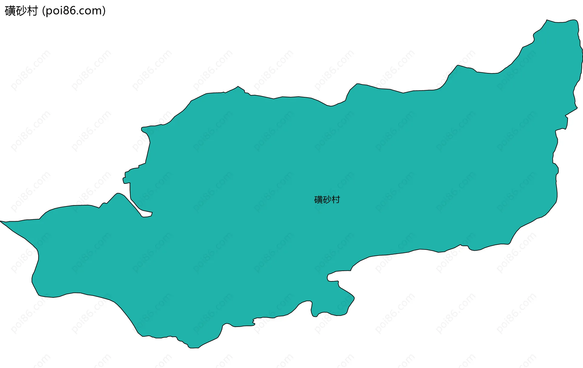 磺砂村边界地图