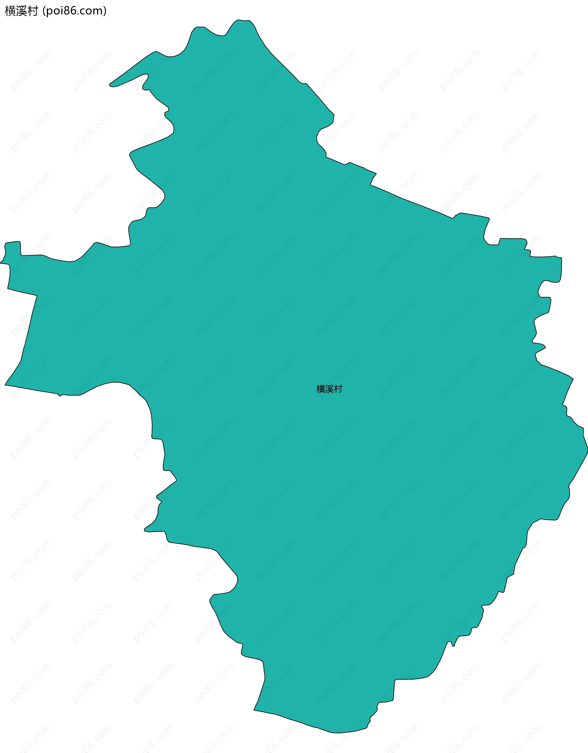 横溪村边界地图