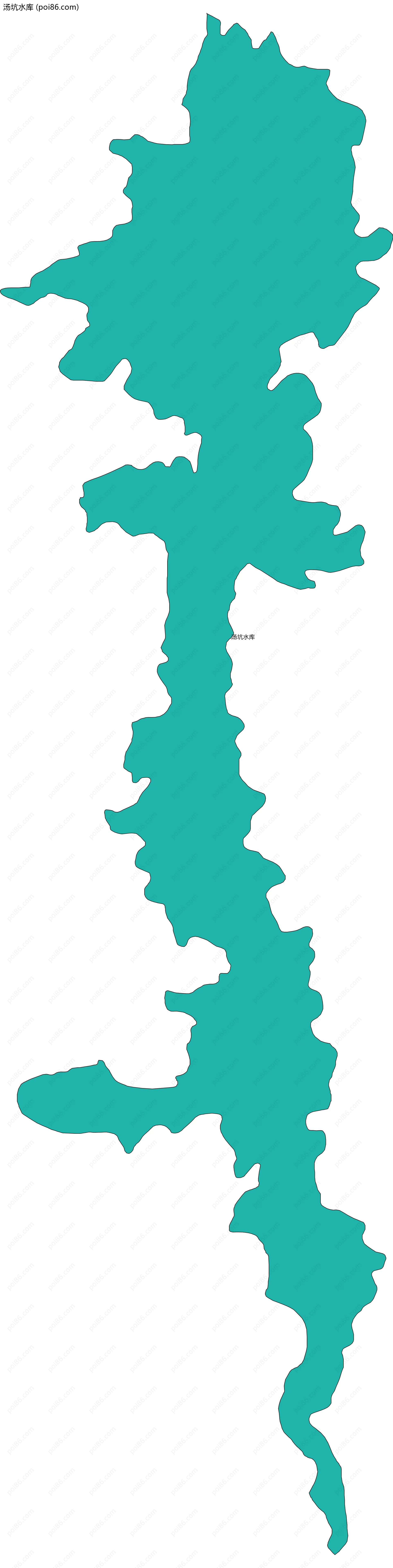 汤坑水库边界地图