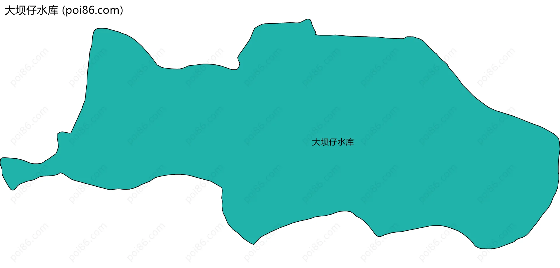 大坝仔水库边界地图