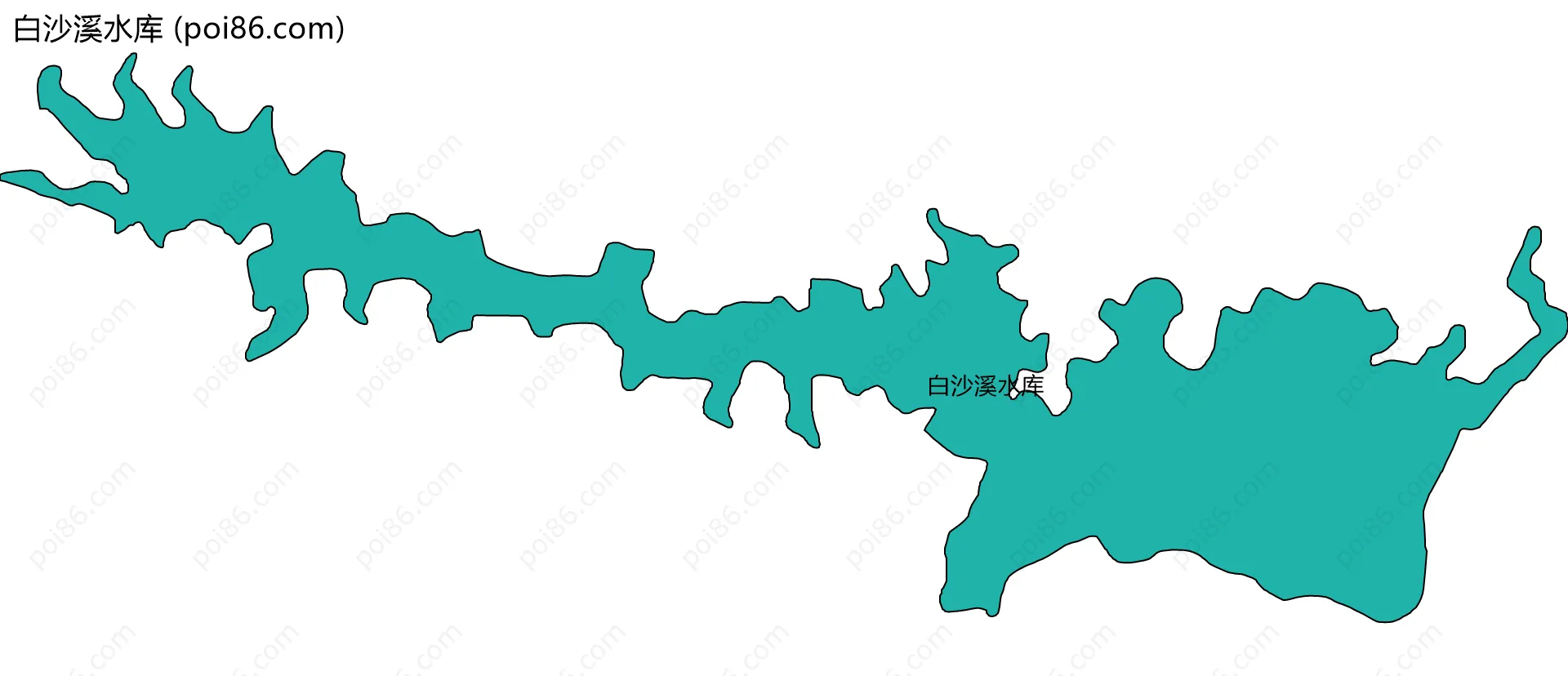 白沙溪水库边界地图