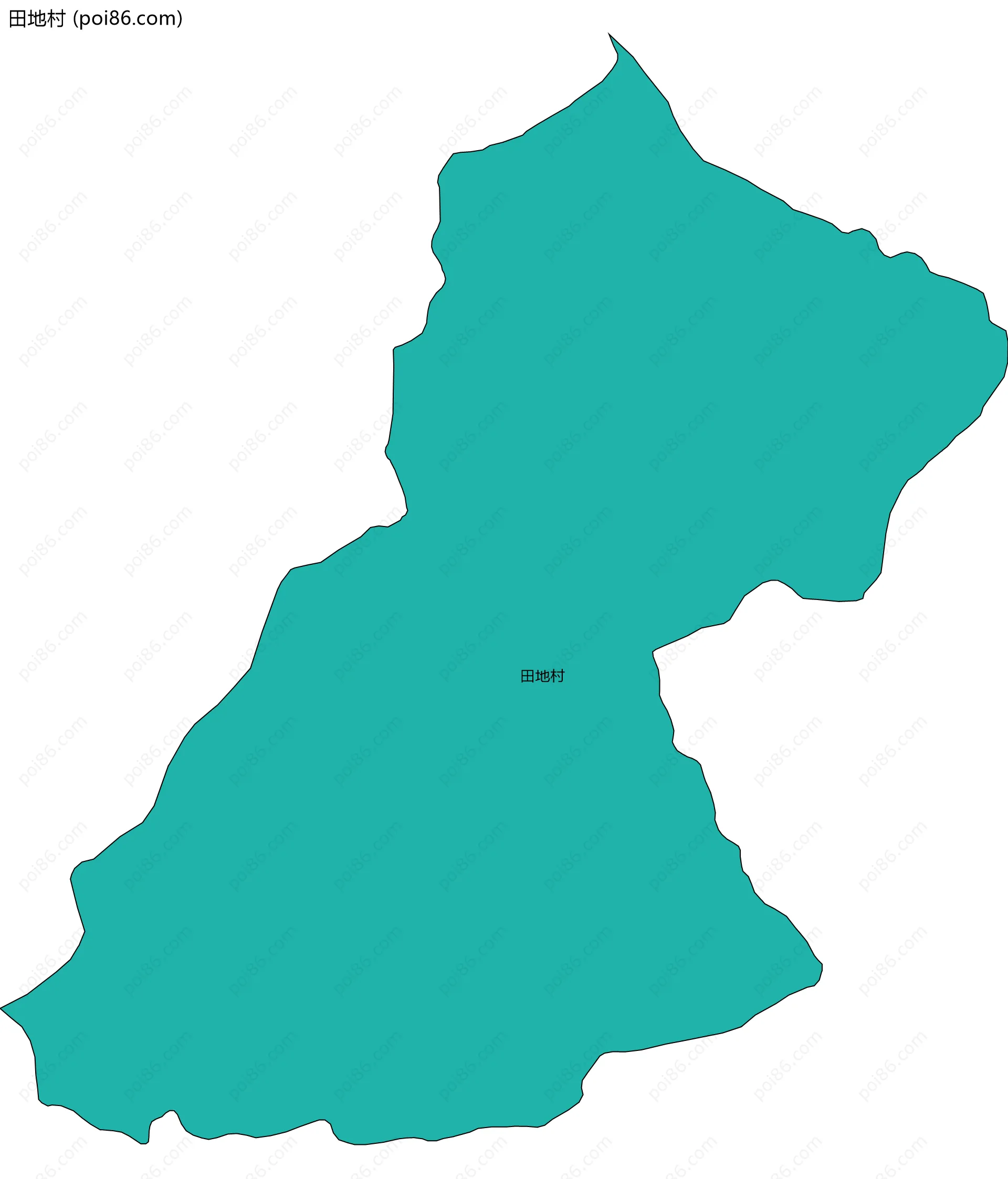 田地村边界地图