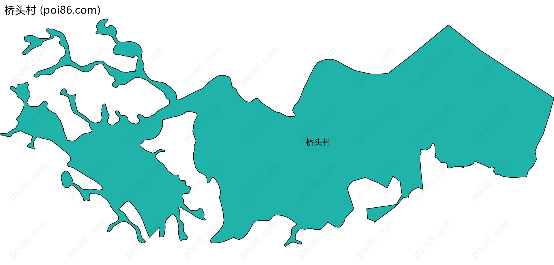 桥头村边界地图