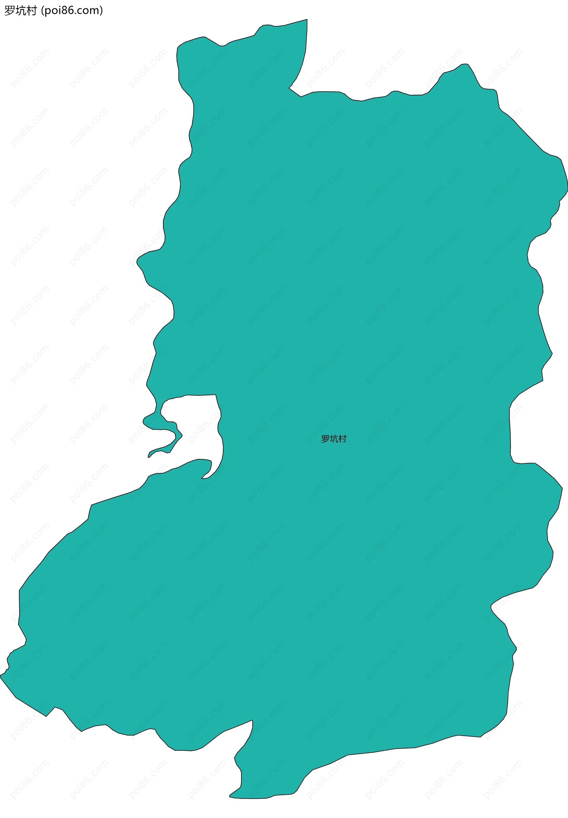 罗坑村边界地图