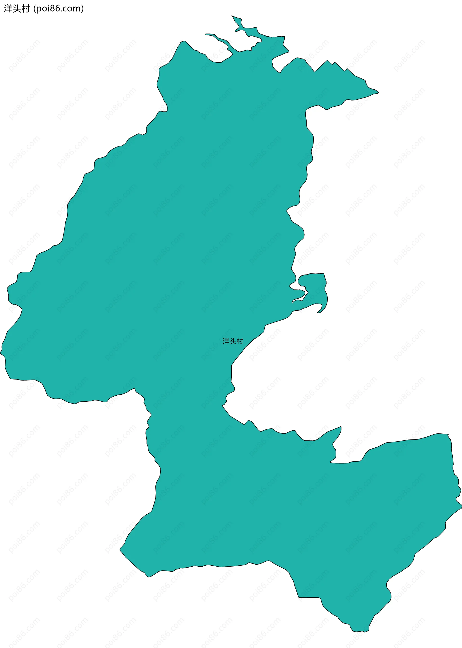 洋头村边界地图