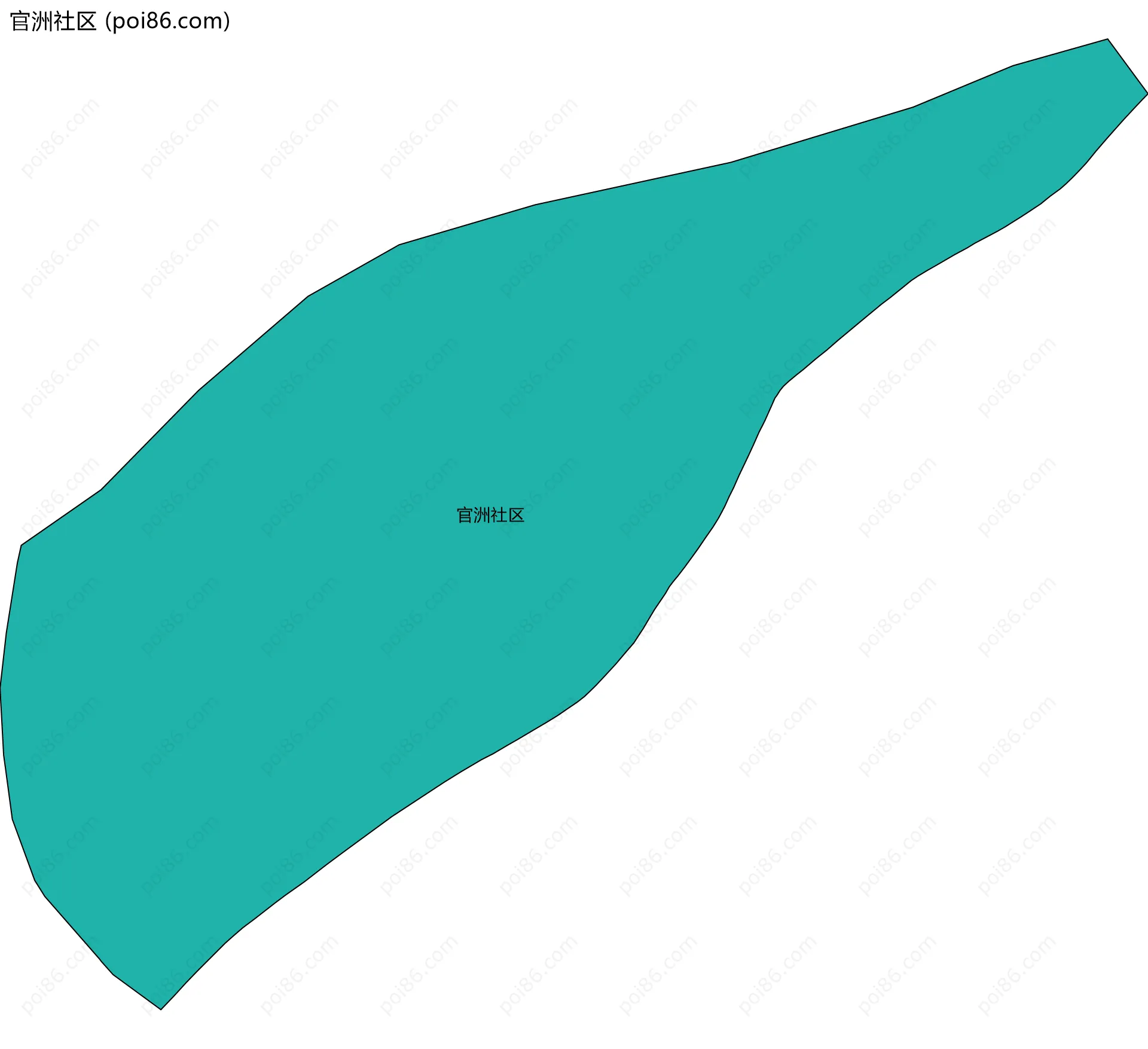 官洲社区边界地图