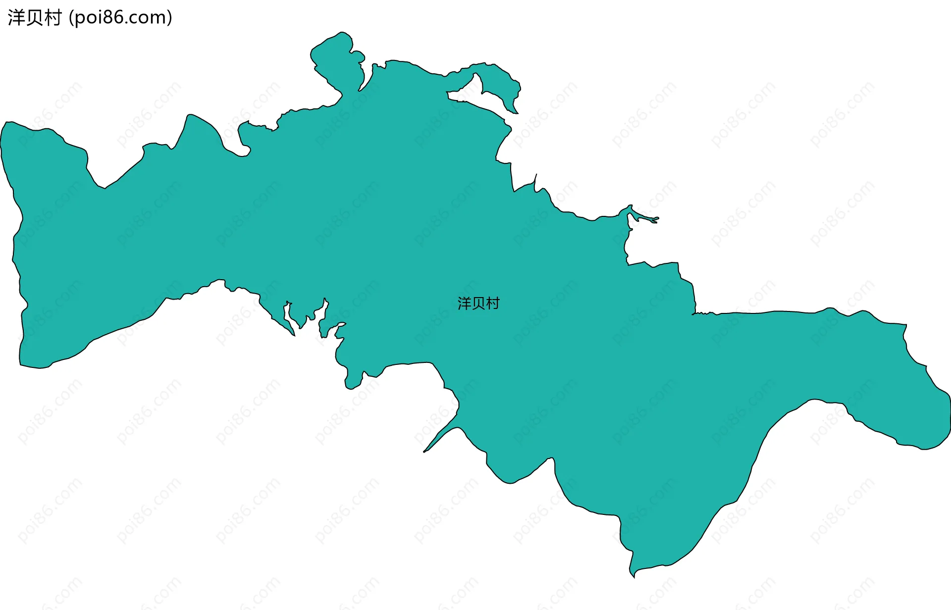 洋贝村边界地图