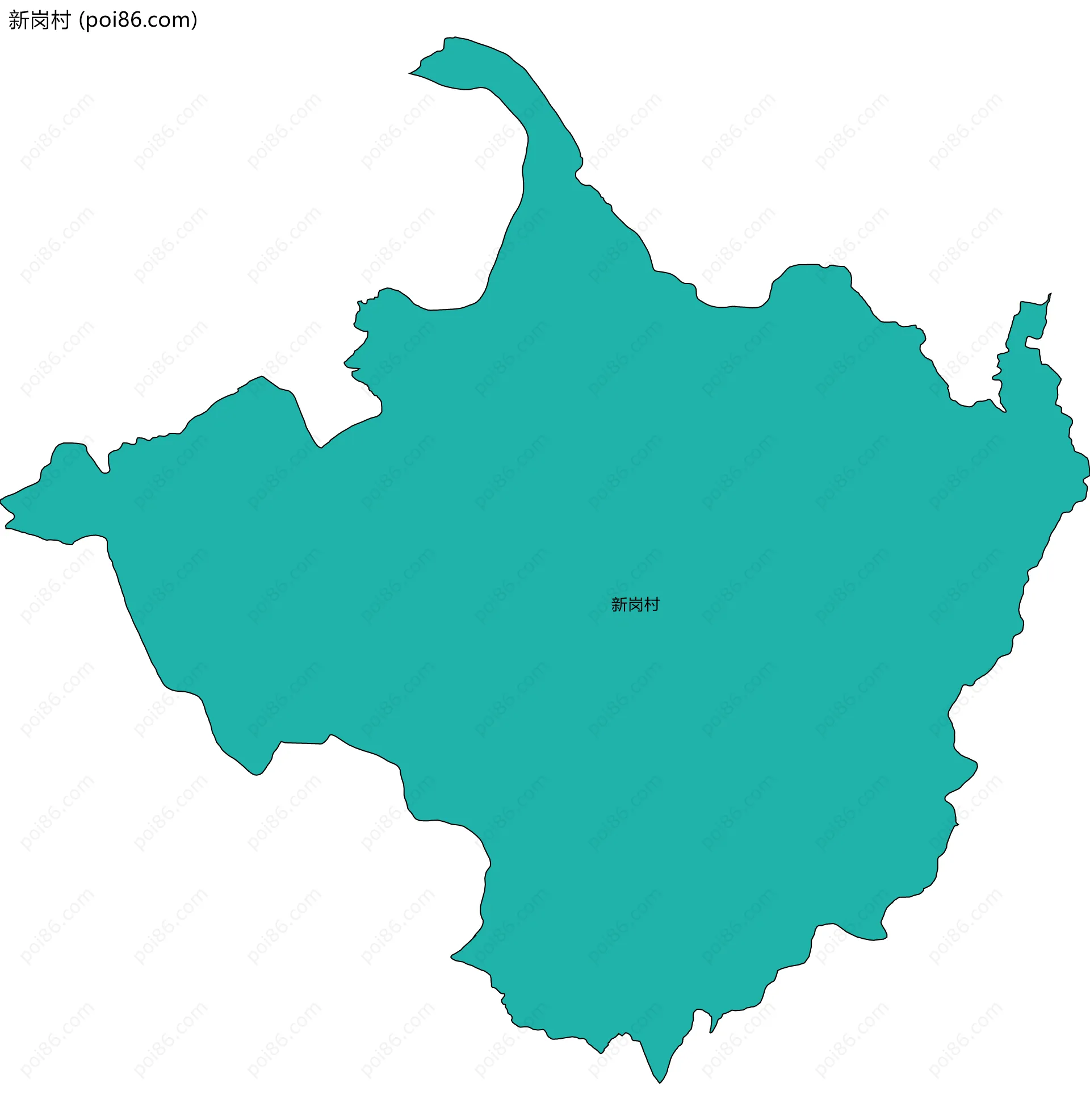 新岗村边界地图
