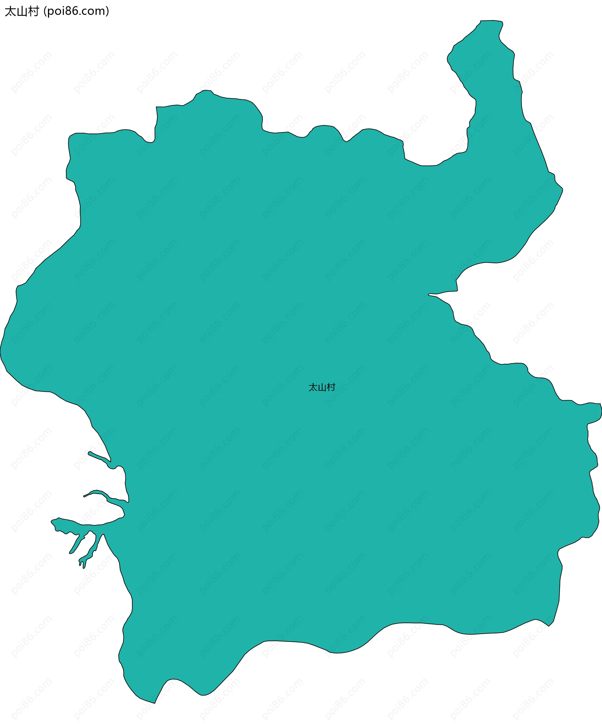 太山村边界地图