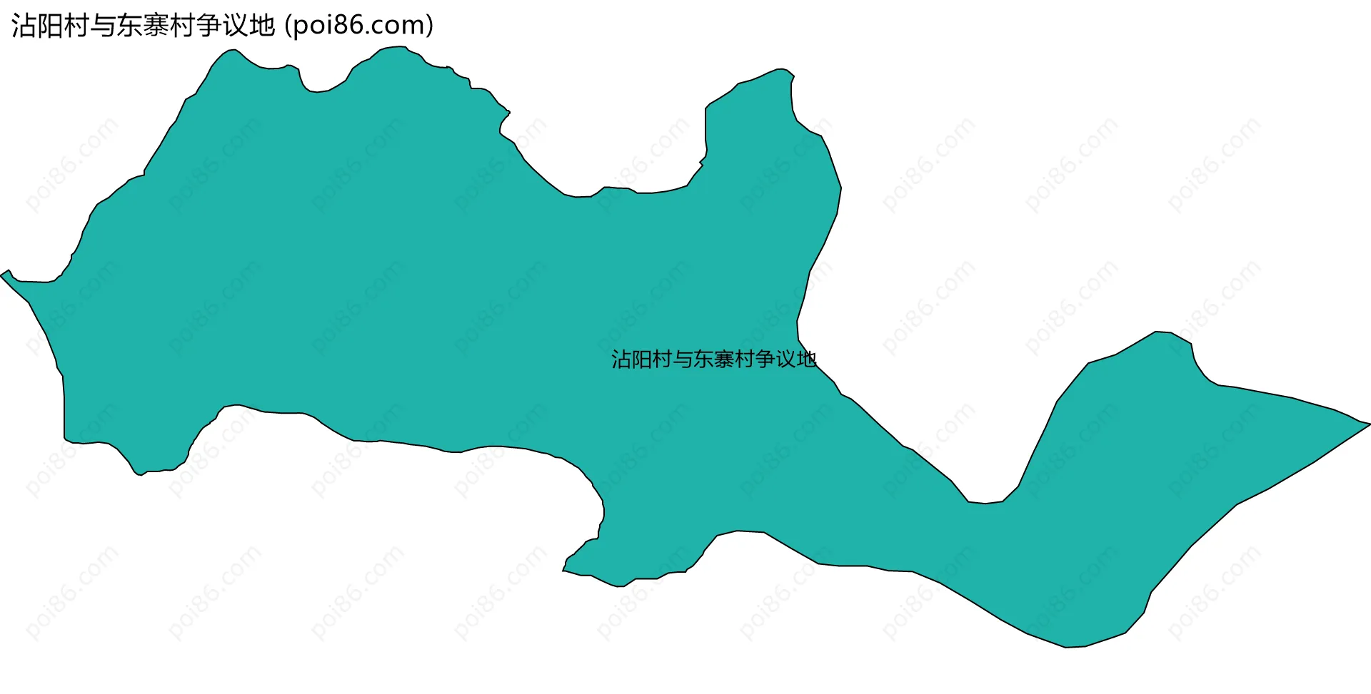 沾阳村与东寨村争议地边界地图