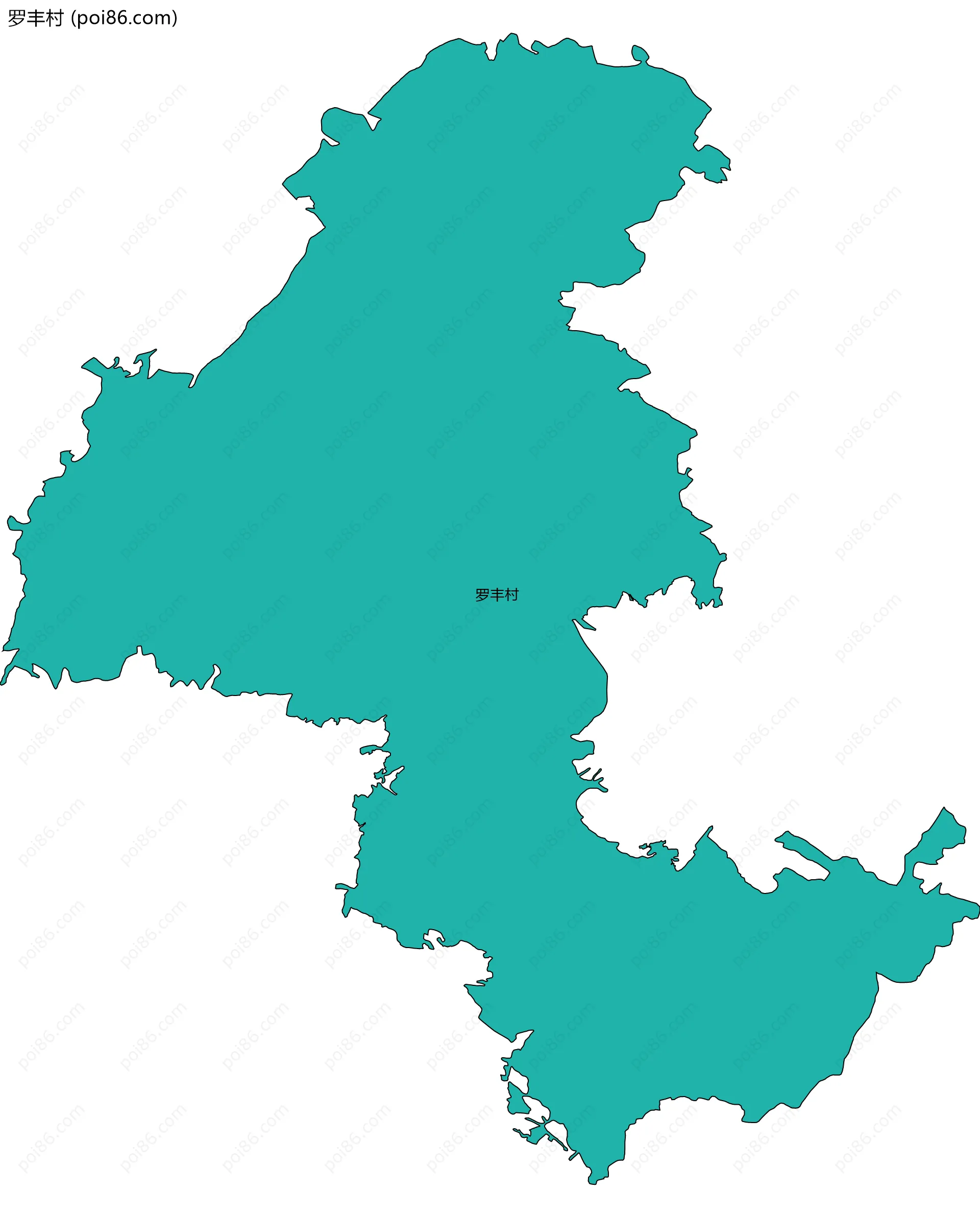 罗丰村边界地图