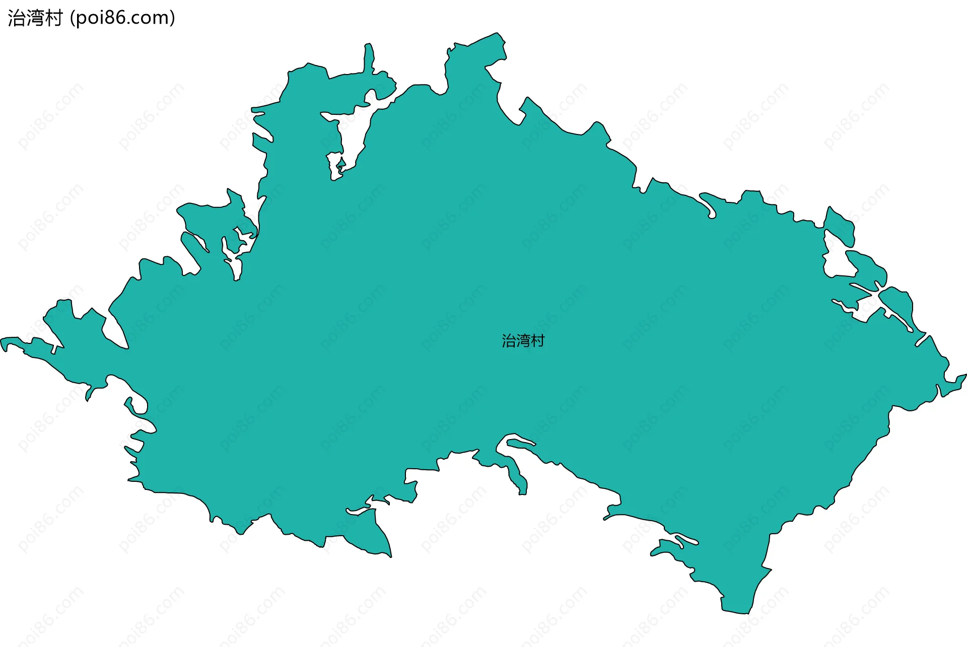 治湾村边界地图