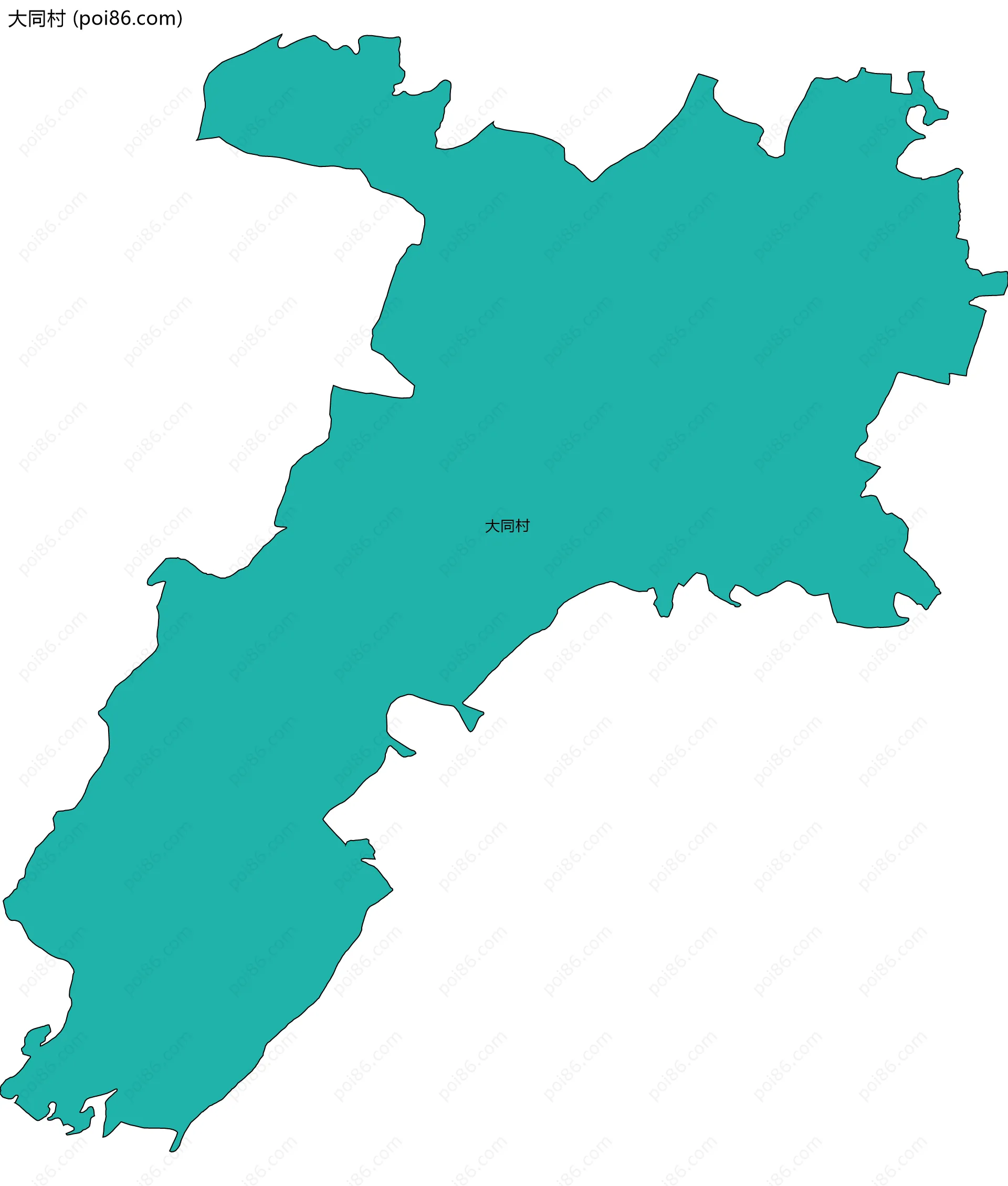 大同村边界地图