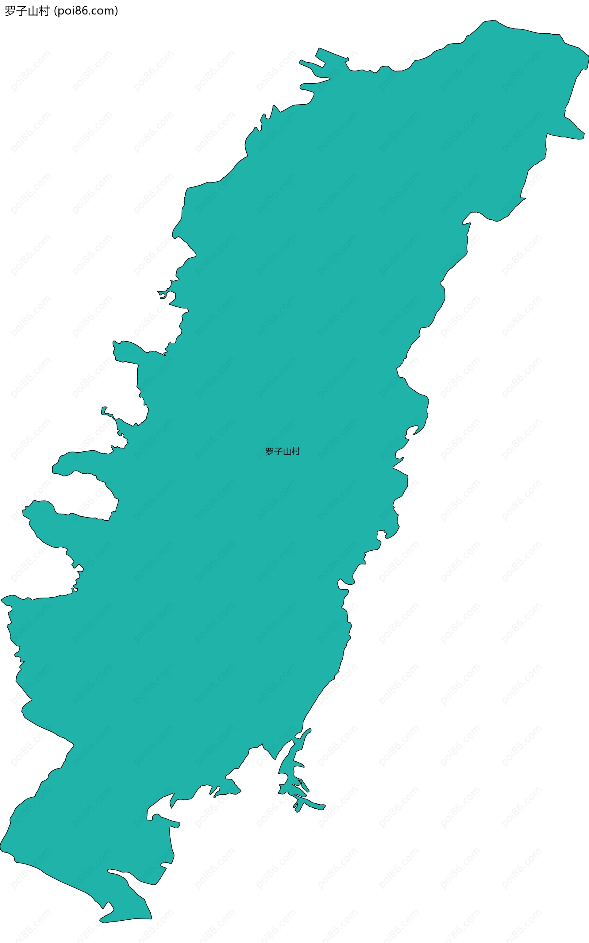 罗子山村边界地图