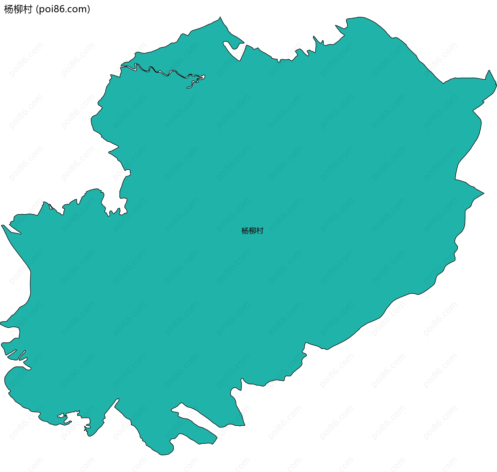 杨柳村边界地图