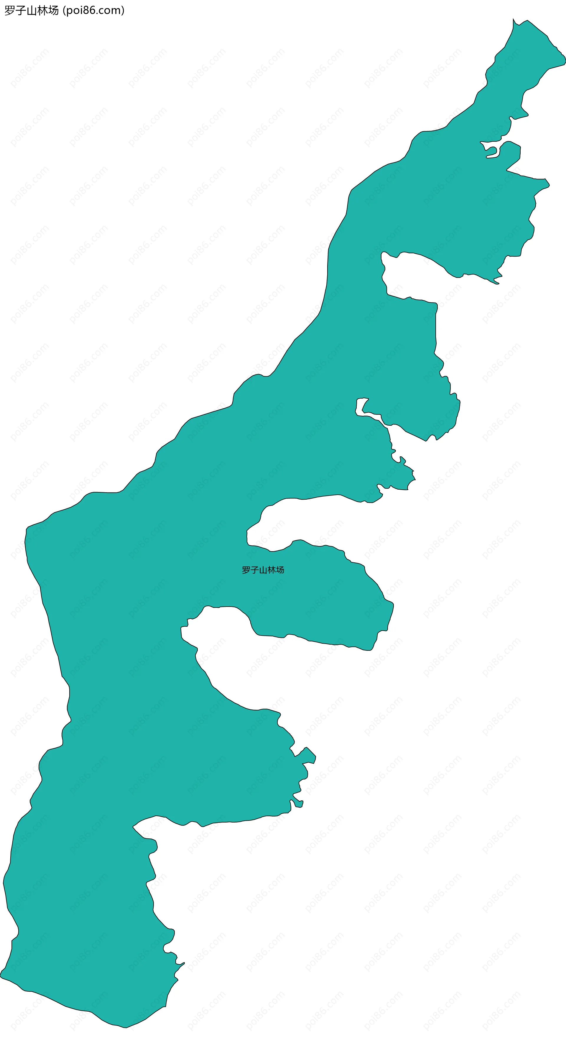 罗子山林场边界地图
