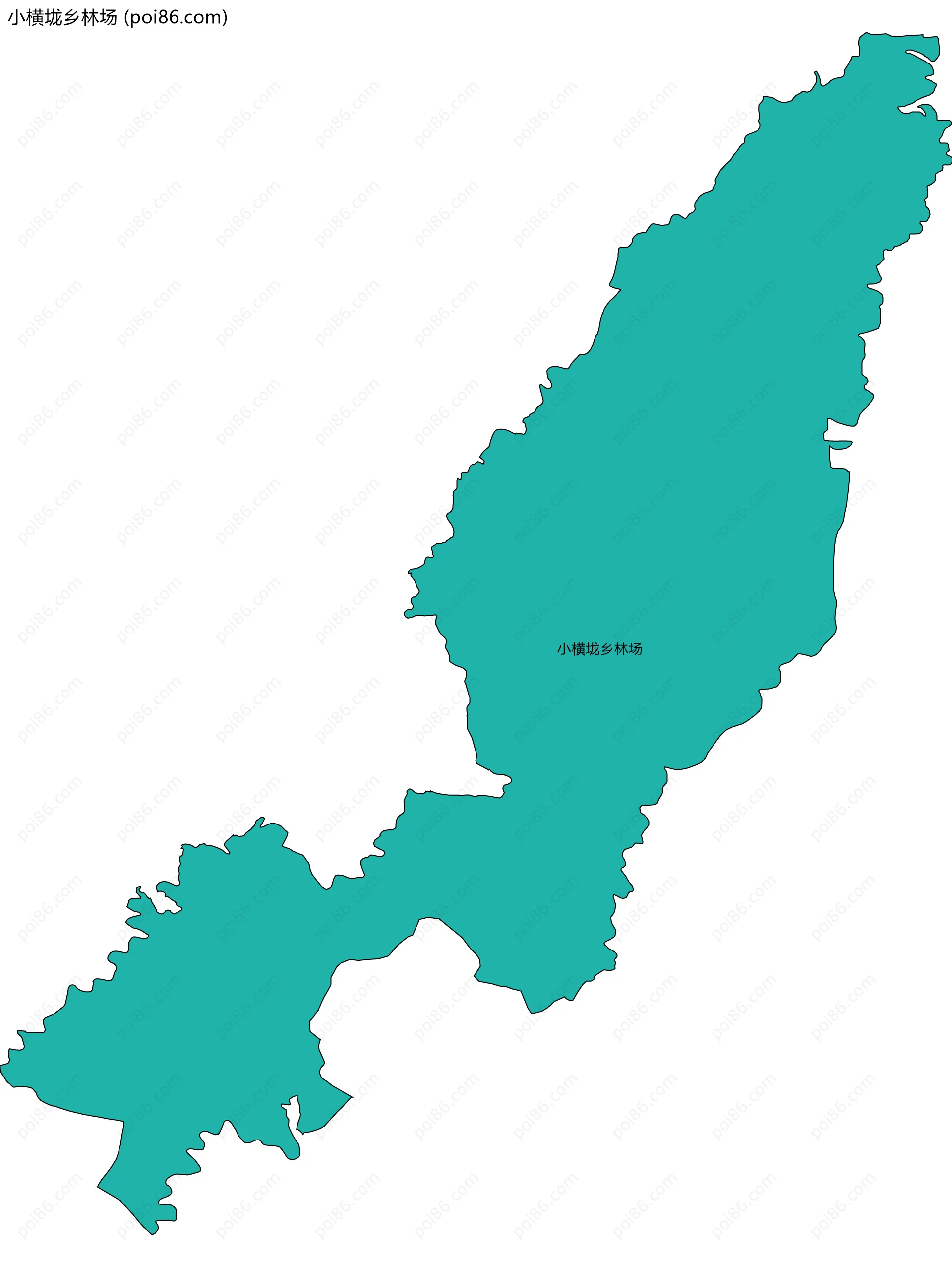 小横垅乡林场边界地图