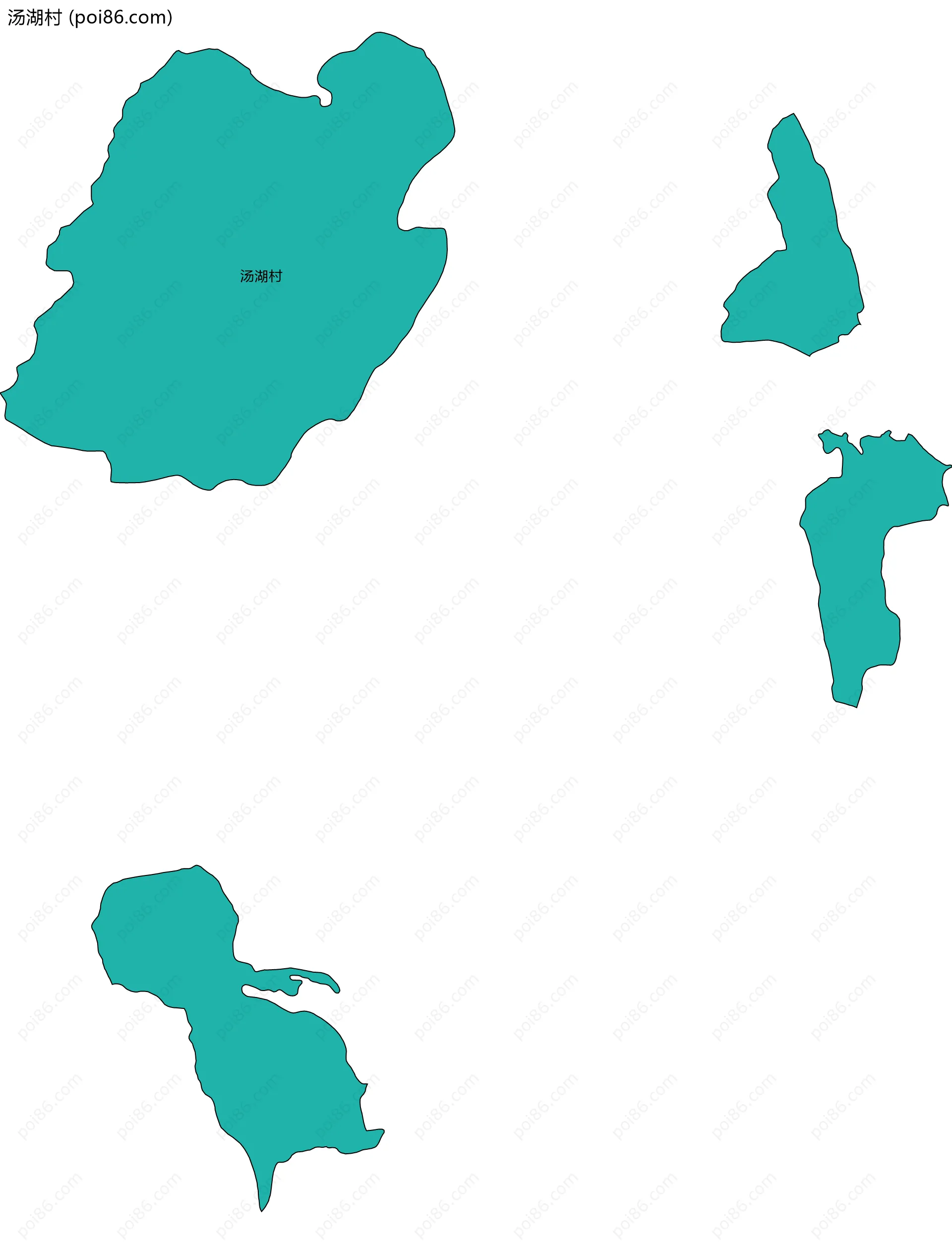 汤湖村边界地图