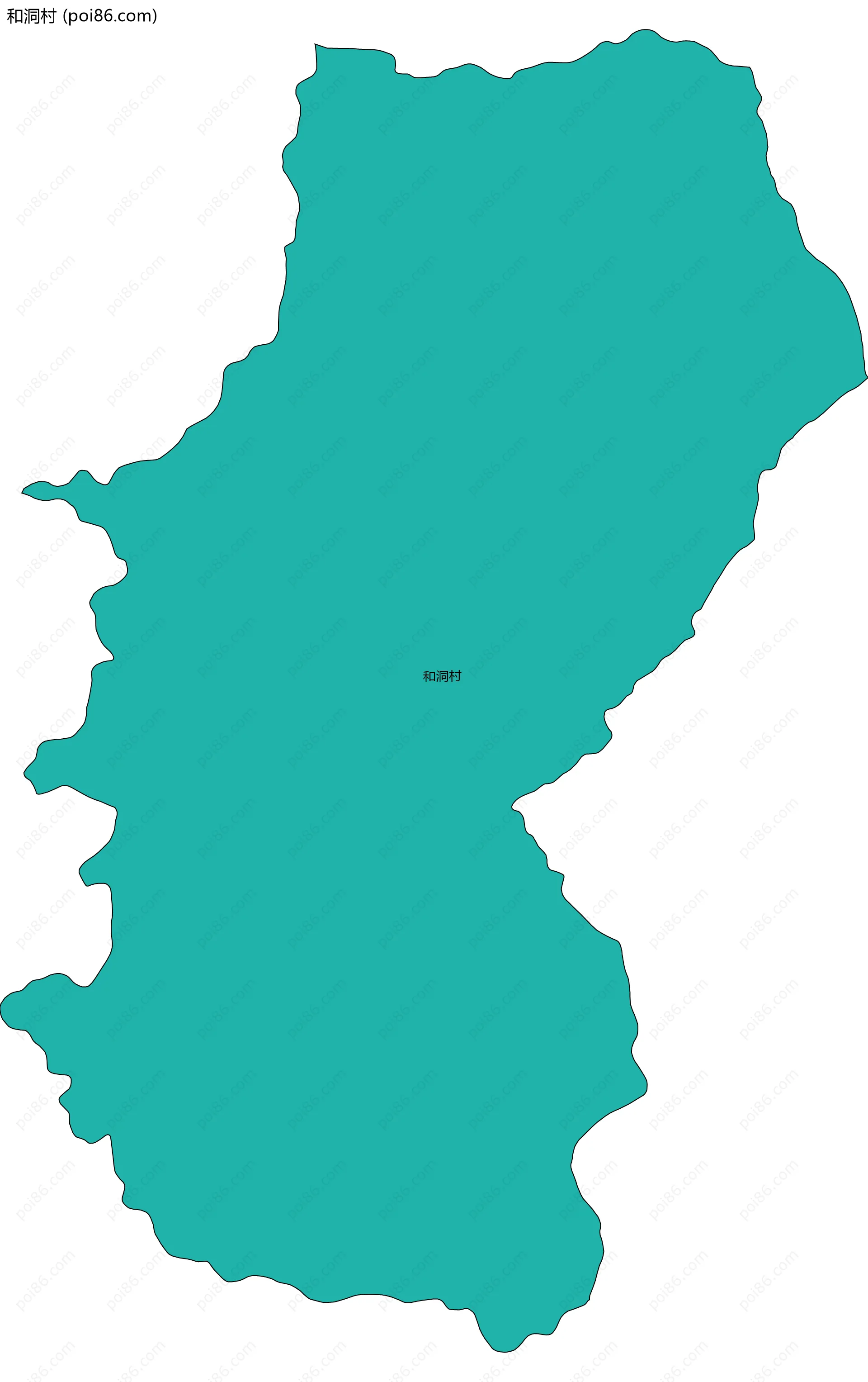 和洞村边界地图