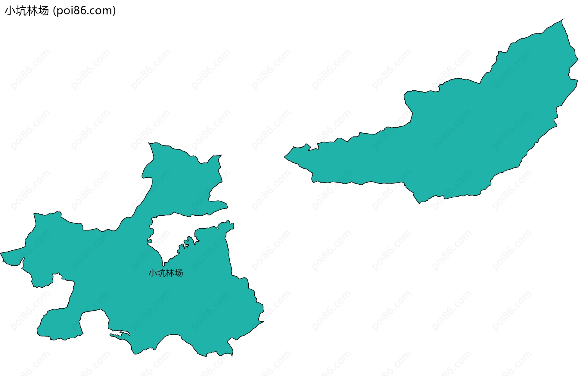 小坑林场边界地图