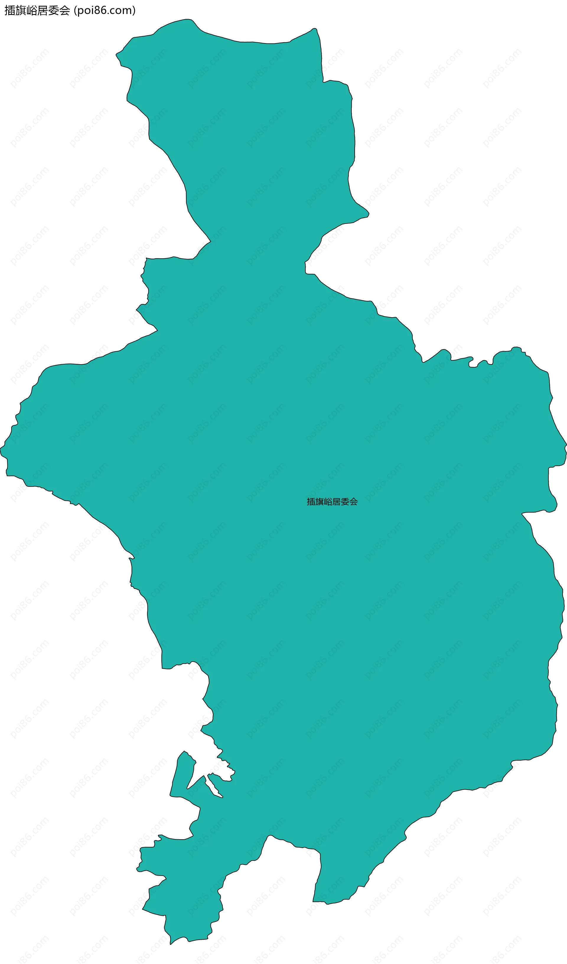 插旗峪居委会边界地图