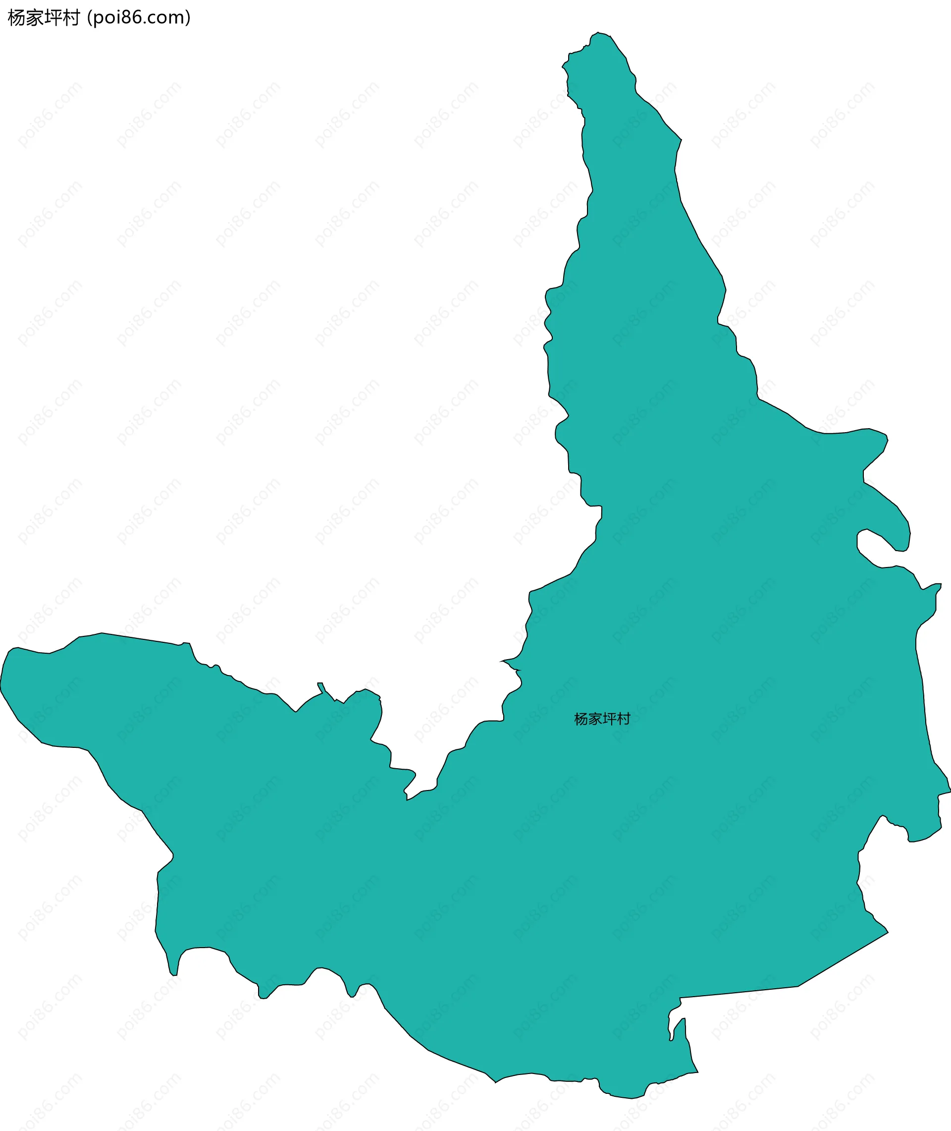 杨家坪村边界地图