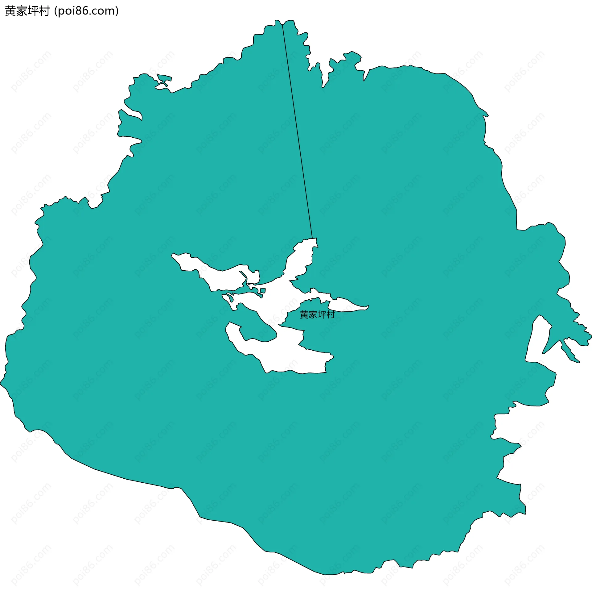 黄家坪村边界地图