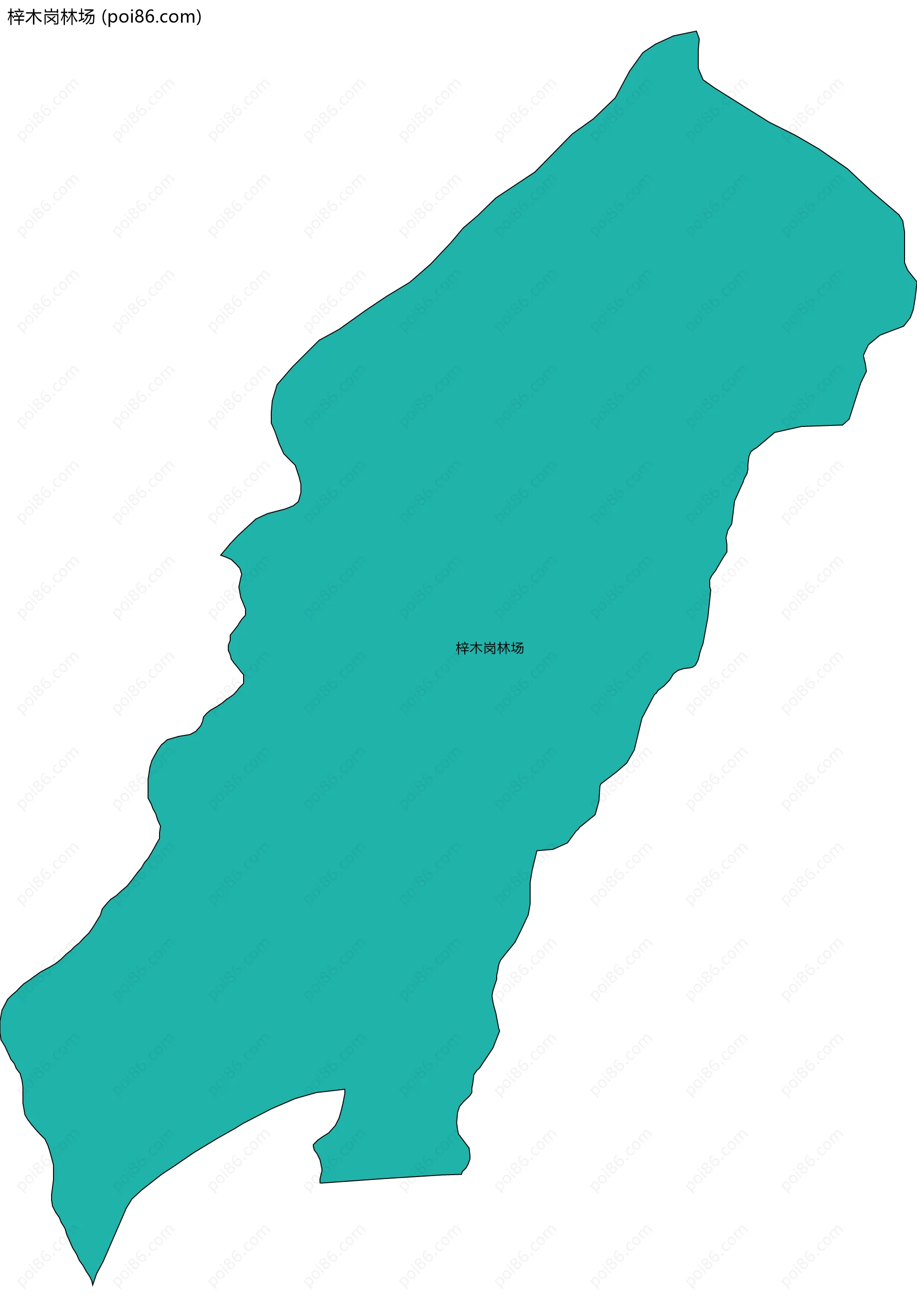 梓木岗林场边界地图