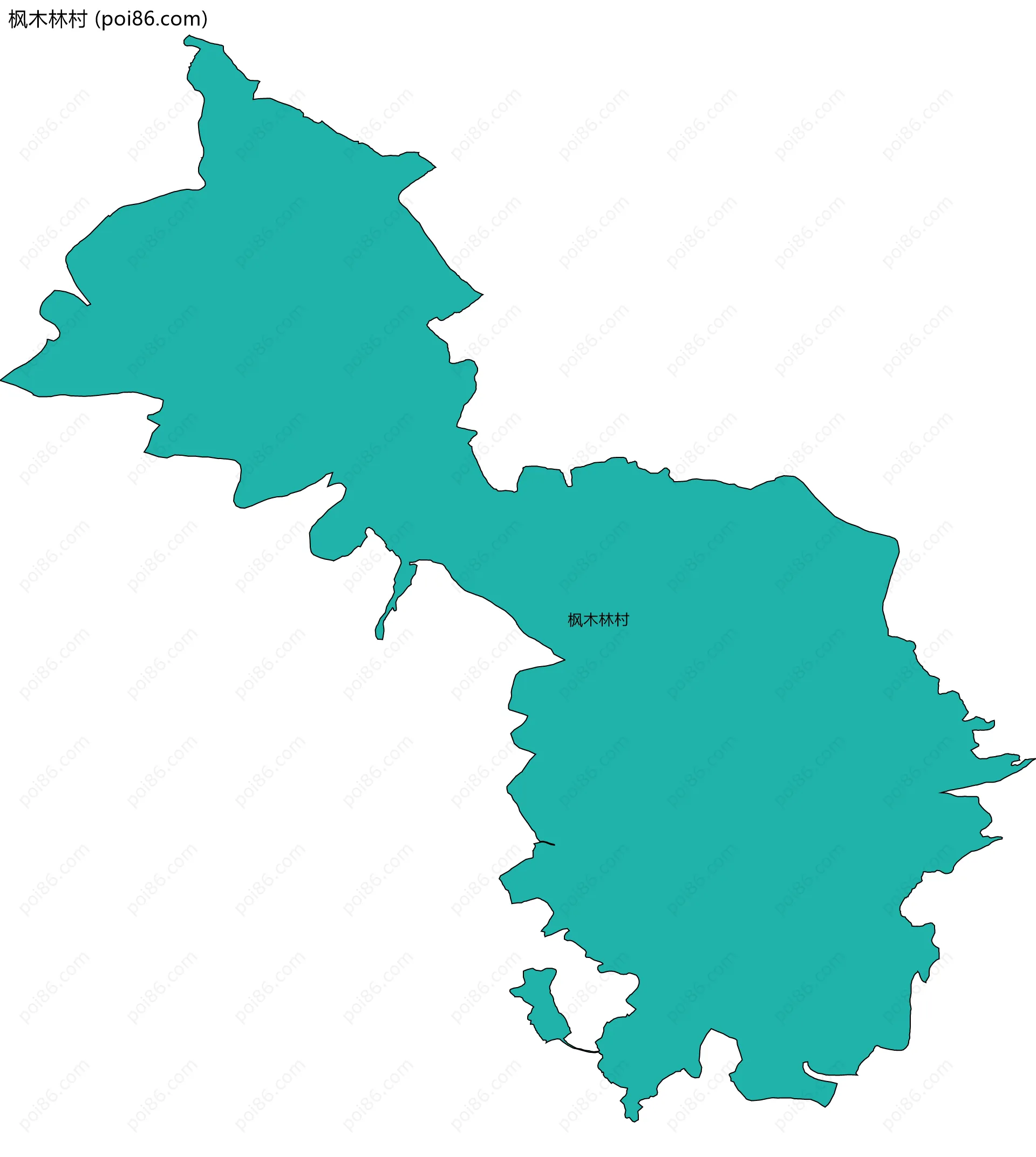 枫木林村边界地图