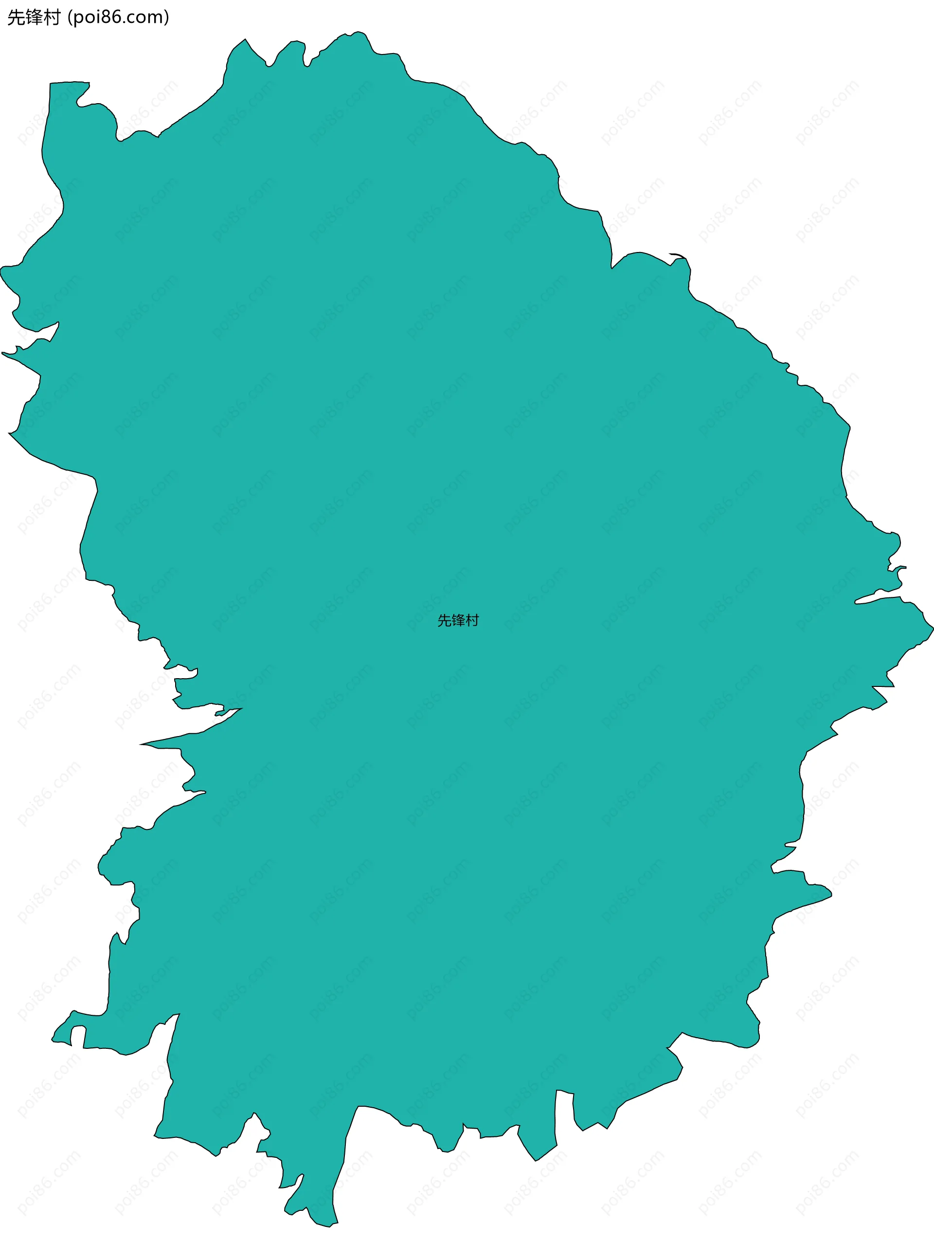 先锋村边界地图