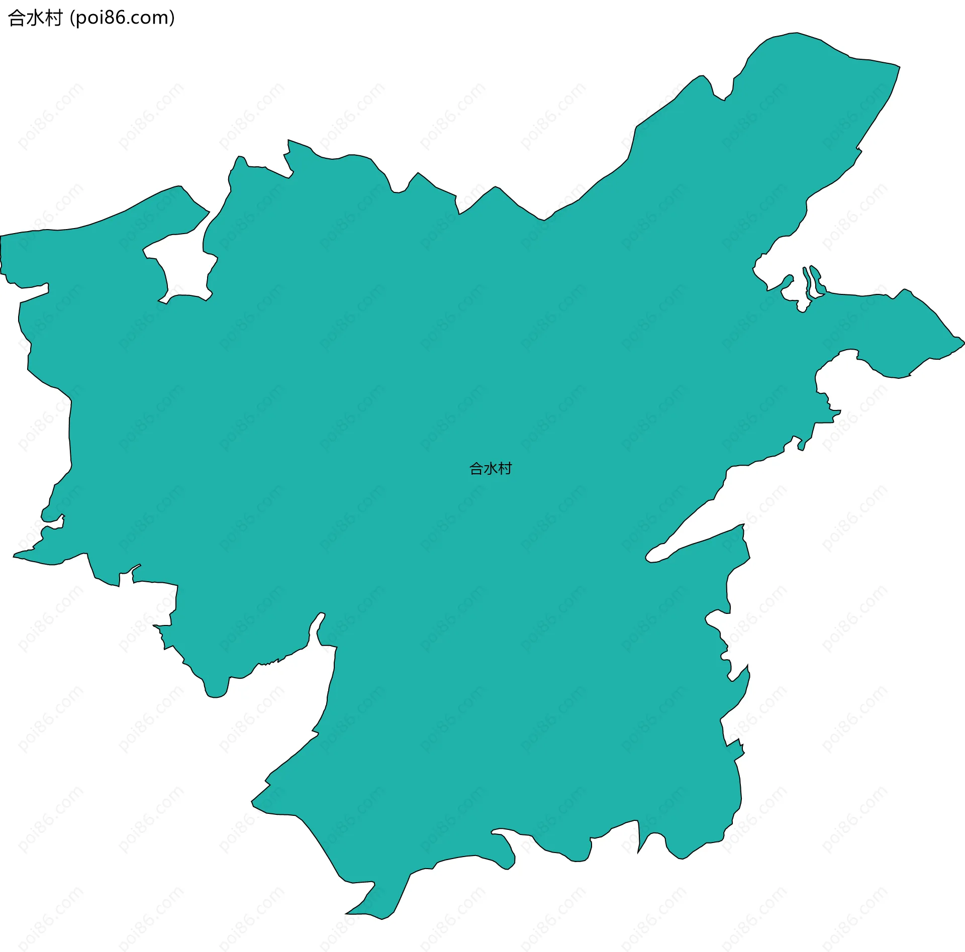 合水村边界地图