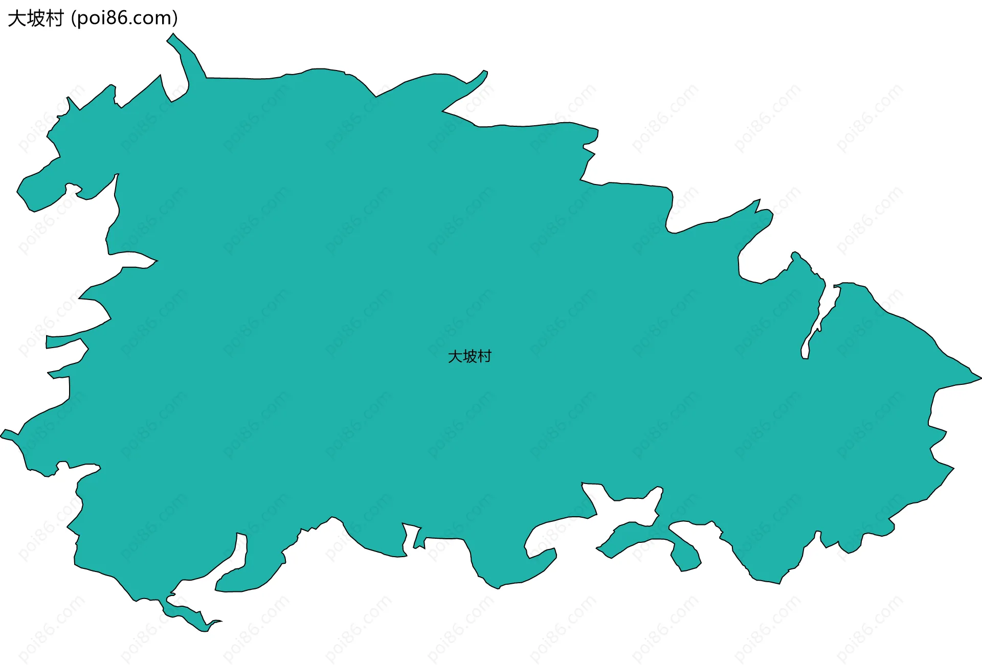 大坡村边界地图