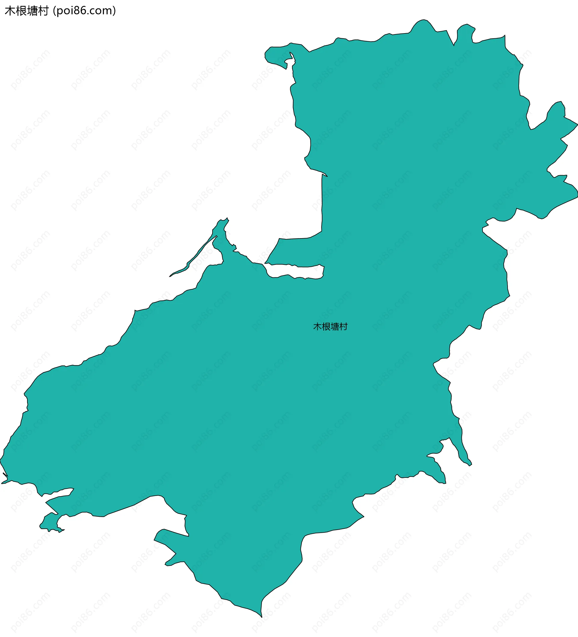 木根塘村边界地图