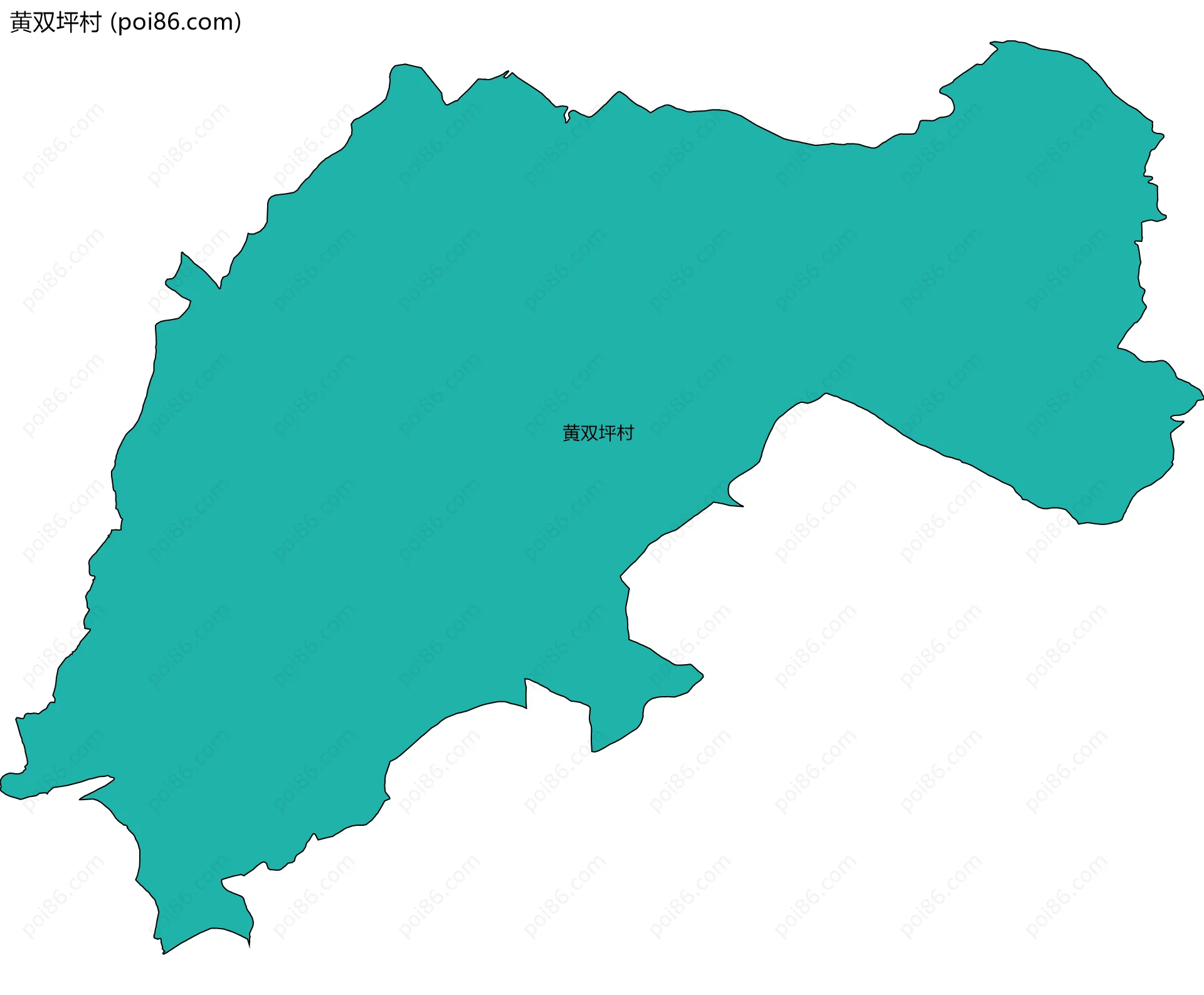 黄双坪村边界地图