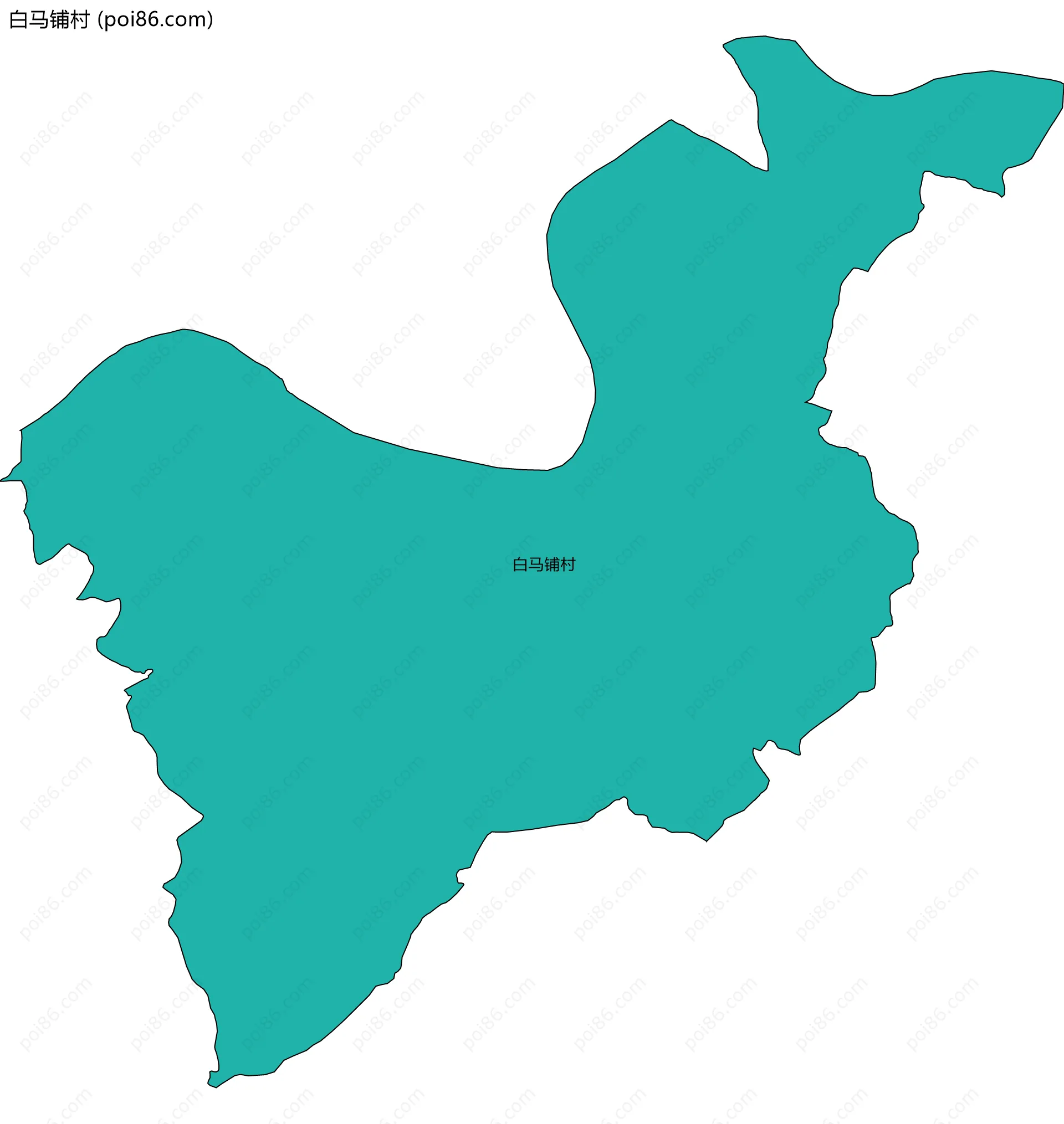 白马铺村边界地图