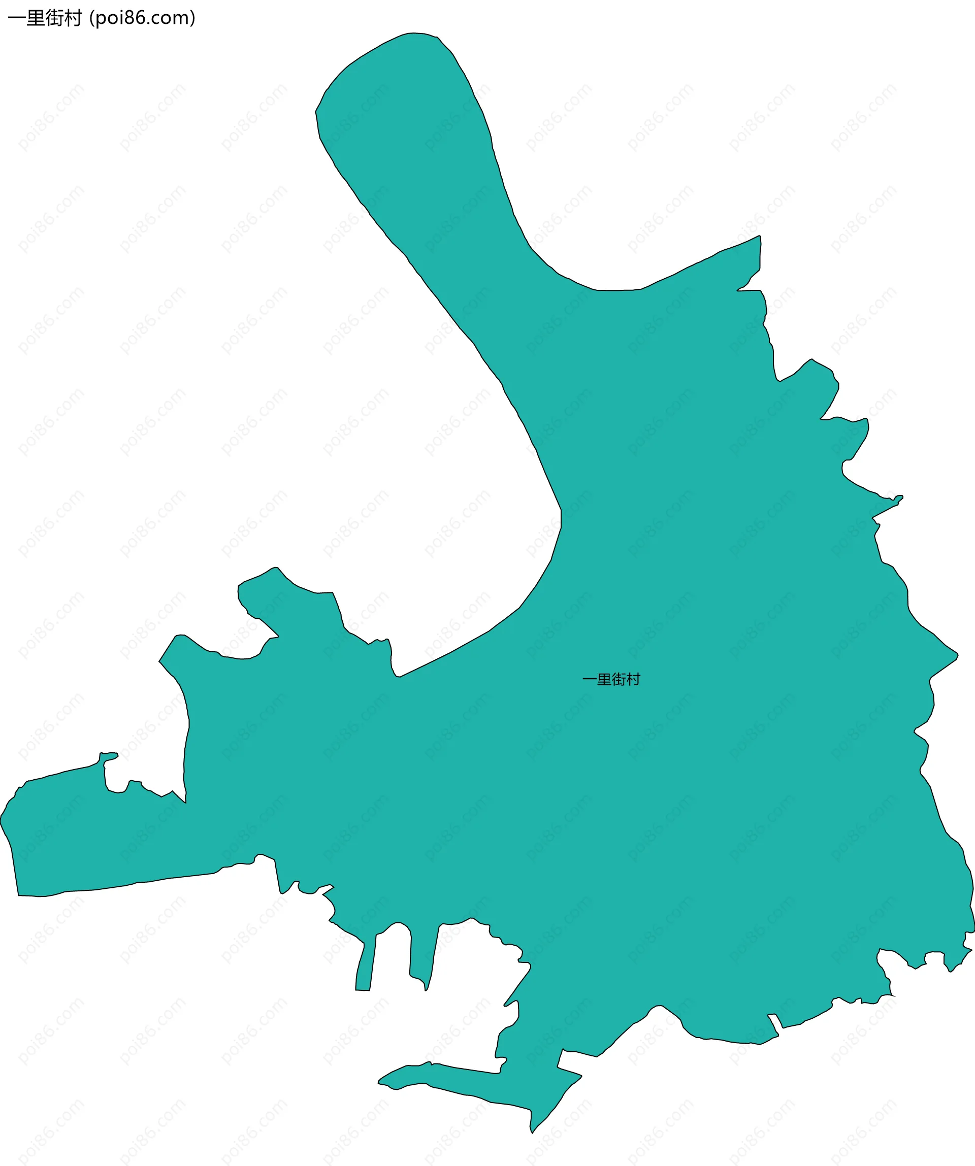 一里街村边界地图