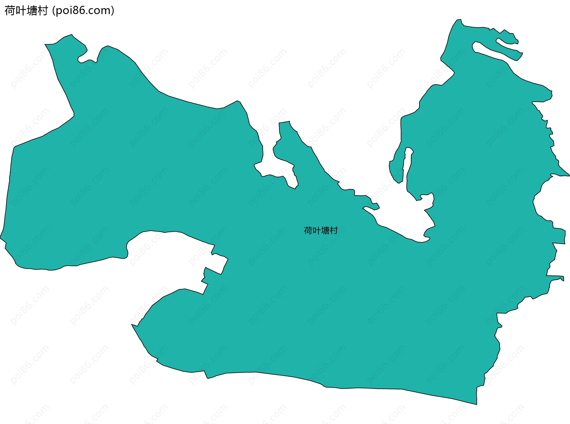 荷叶塘村边界地图