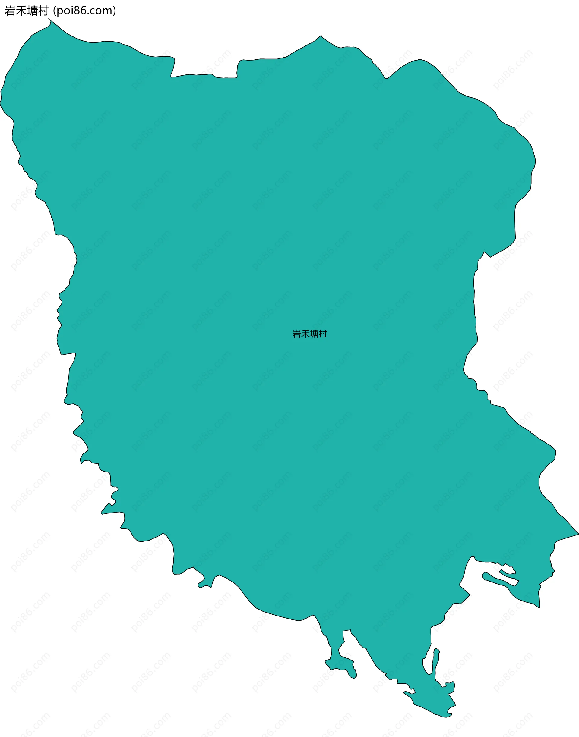 岩禾塘村边界地图