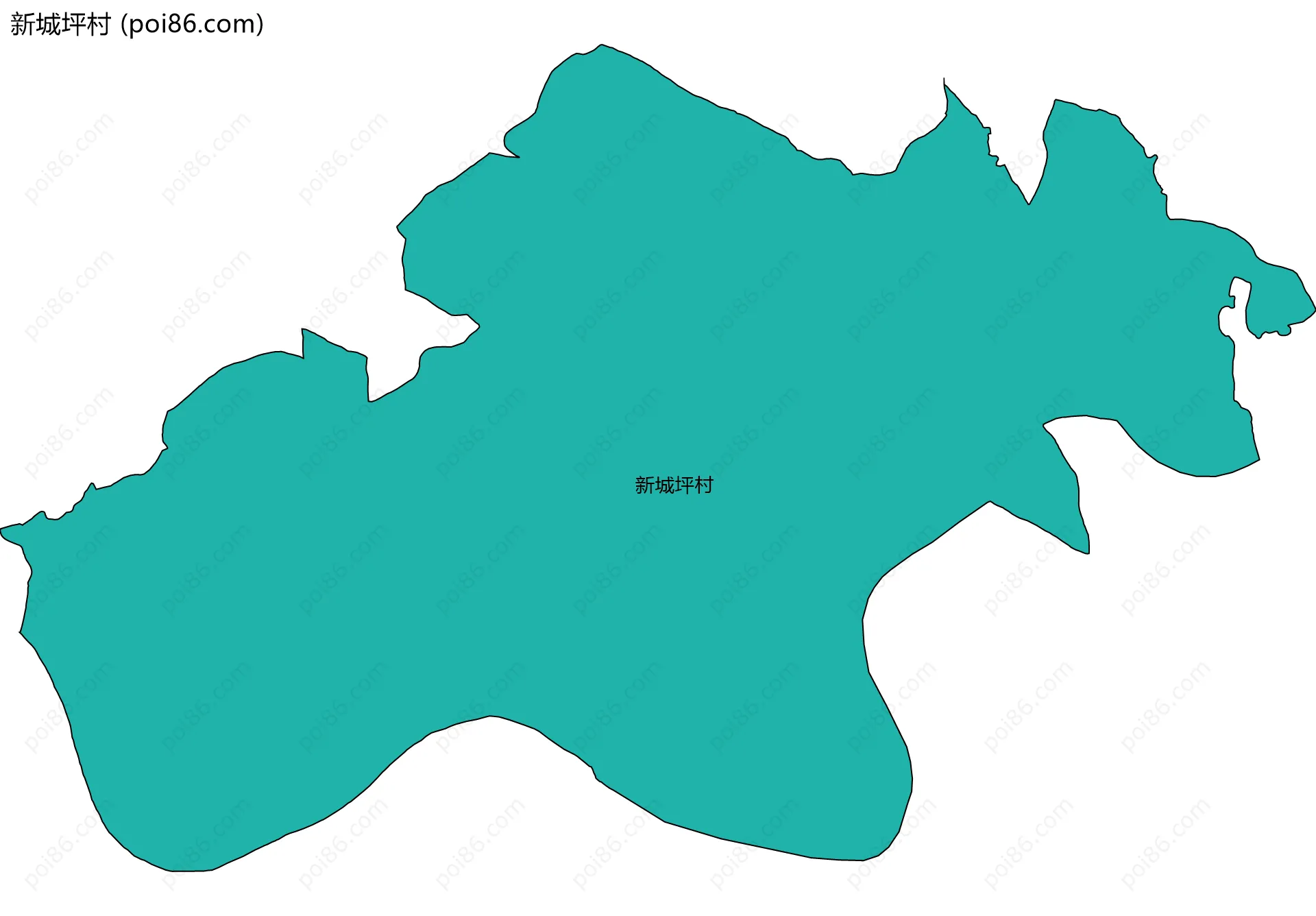 新城坪村边界地图