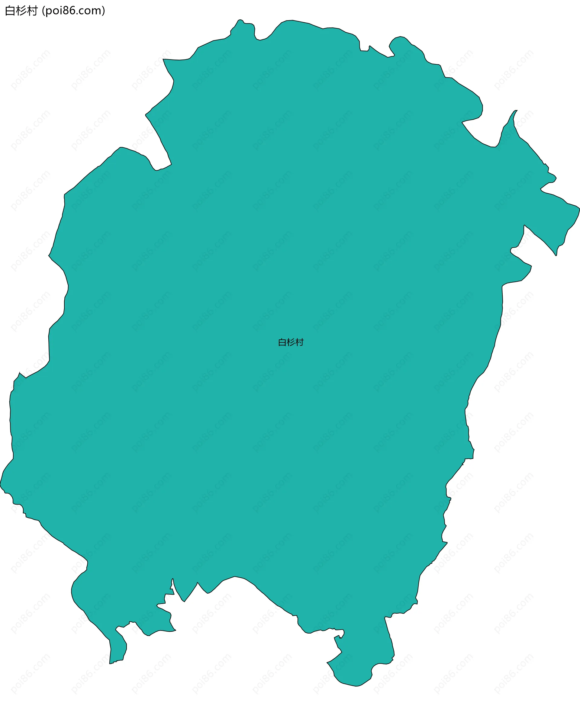 白杉村边界地图