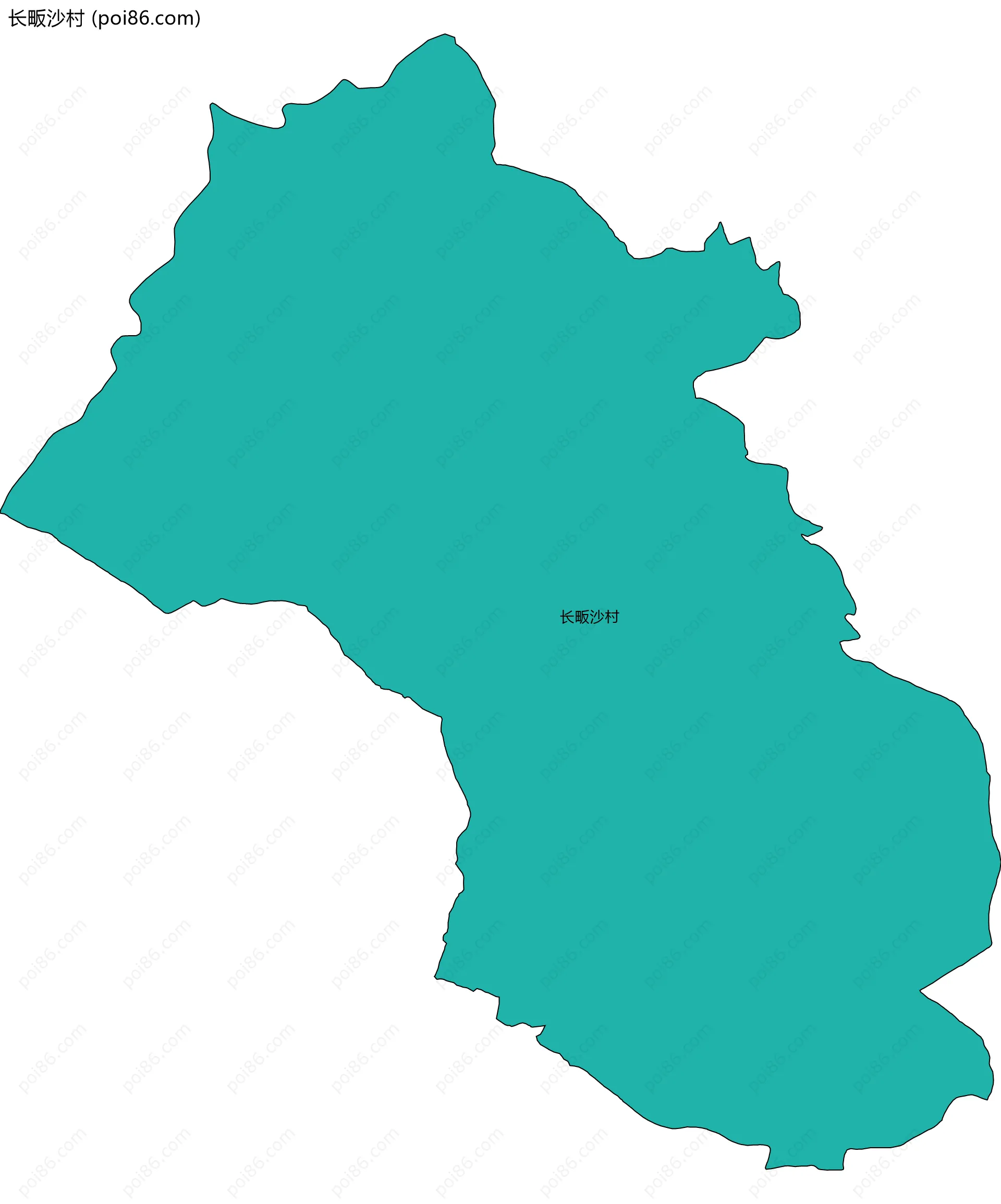 长畈沙村边界地图