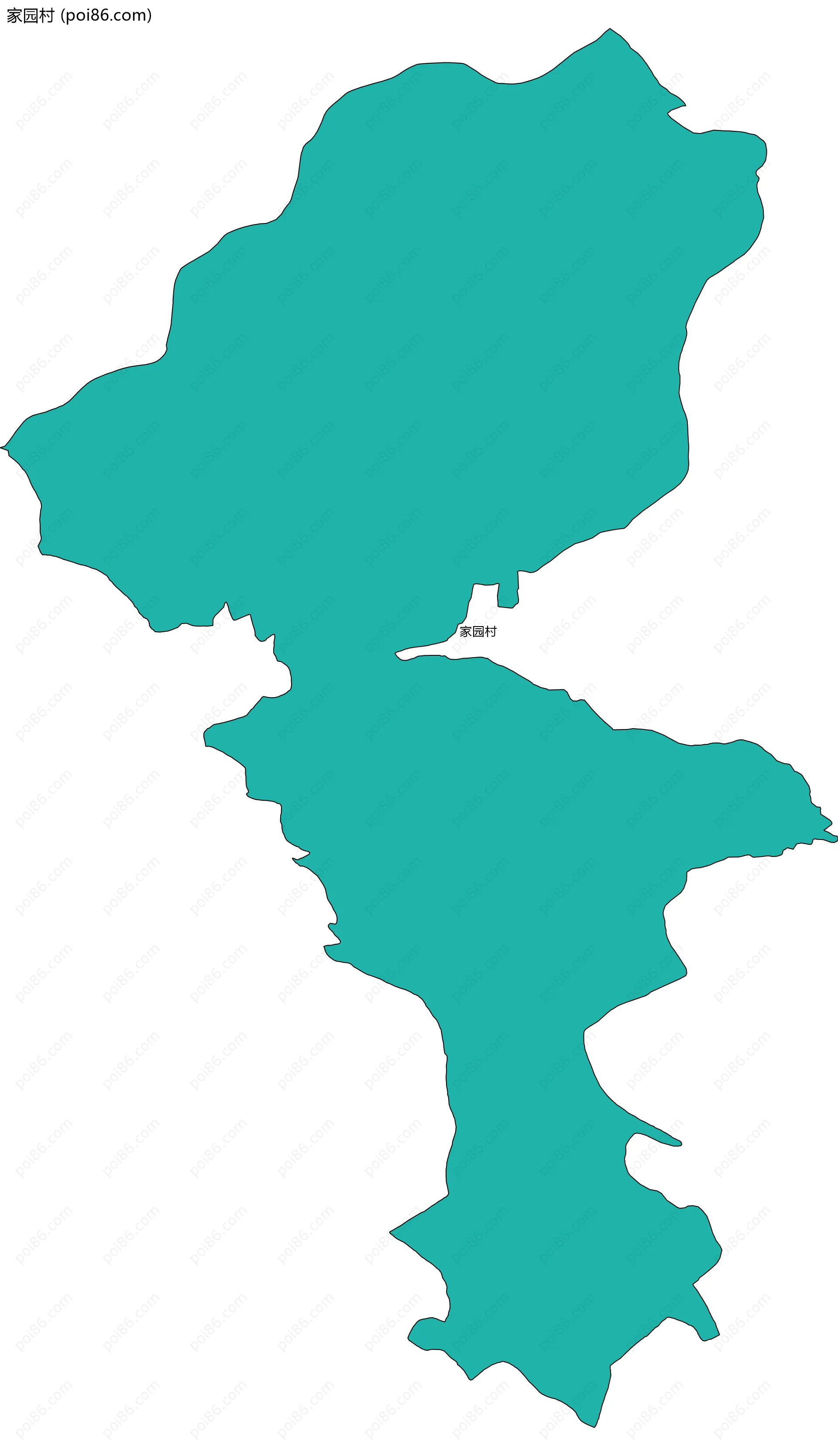 家园村边界地图