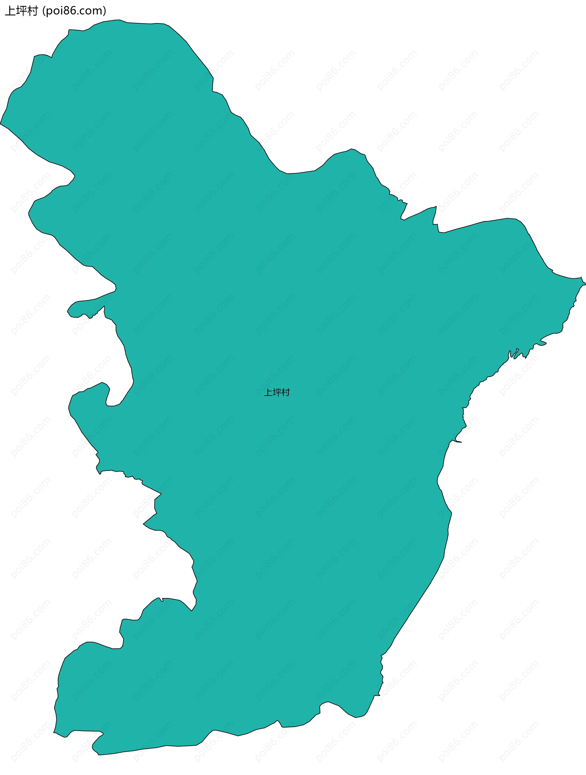 上坪村边界地图