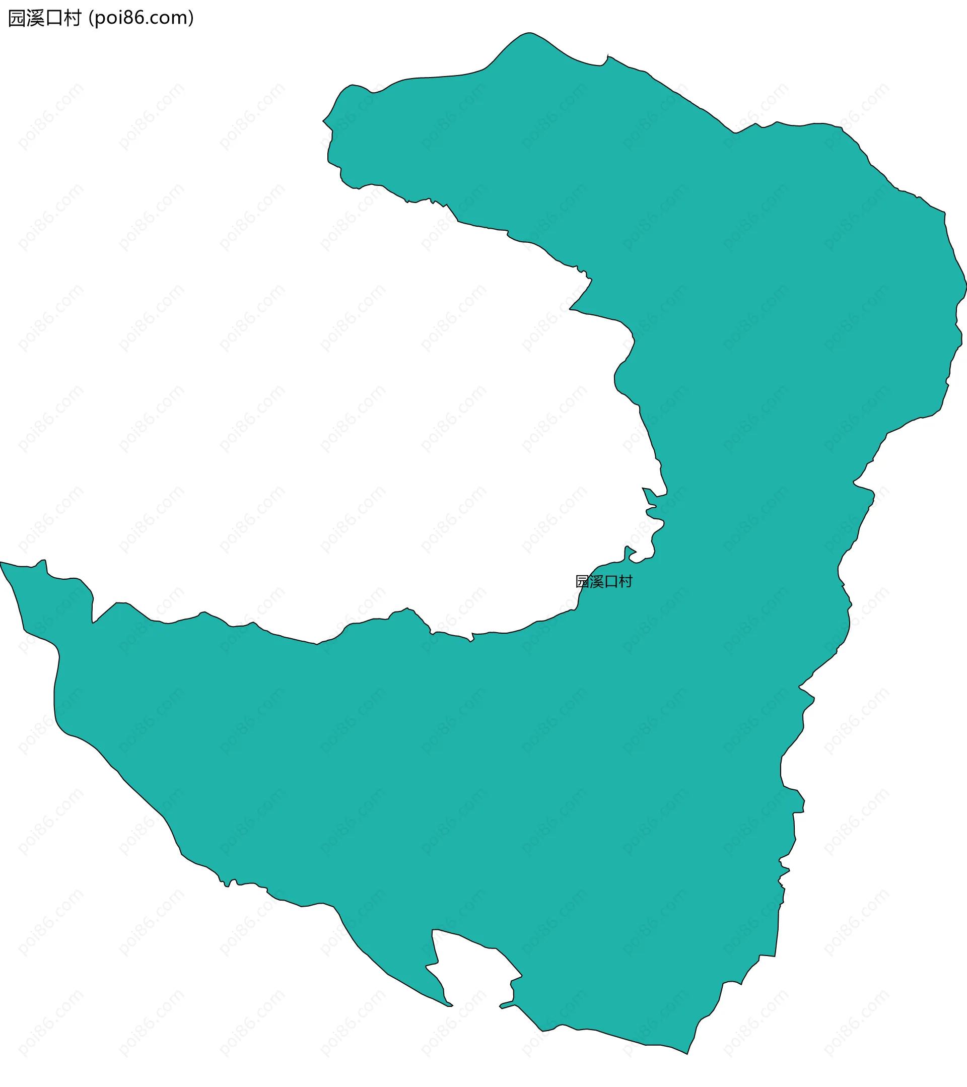 园溪口村边界地图