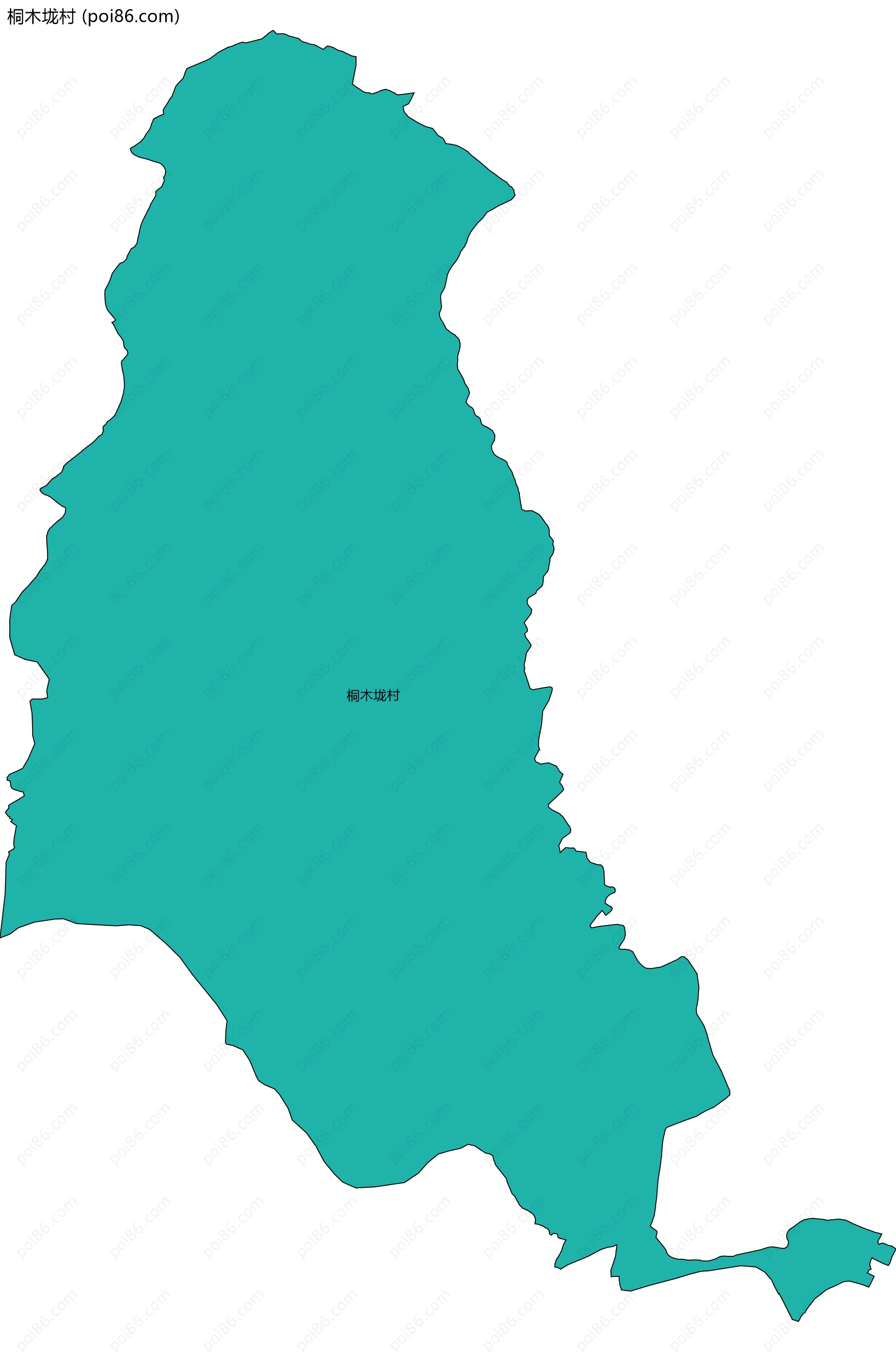 桐木垅村边界地图