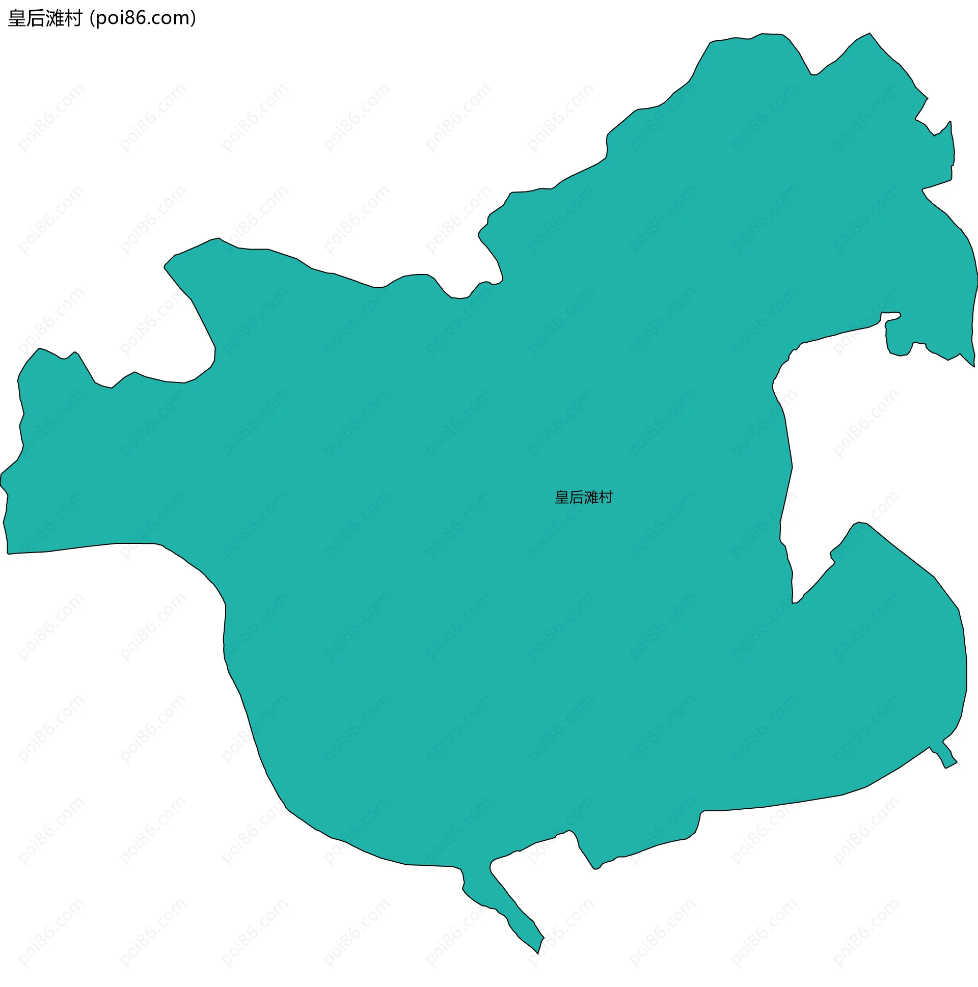 皇后滩村边界地图