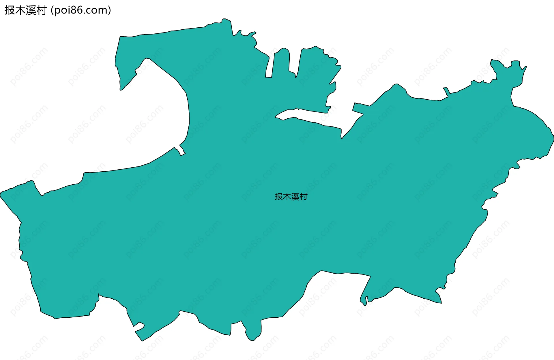 报木溪村边界地图