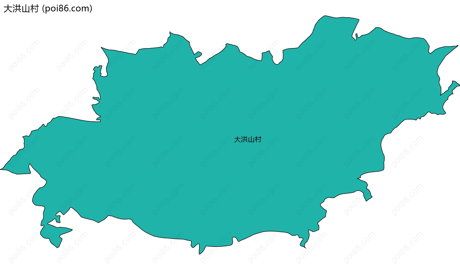 大洪山村边界地图